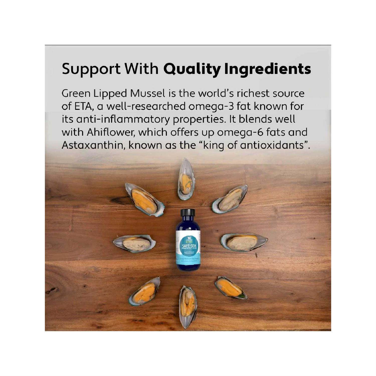 Alternative view of Four Leaf Rover Safe-Sea Green Lipped Mussel Oil for Dogs