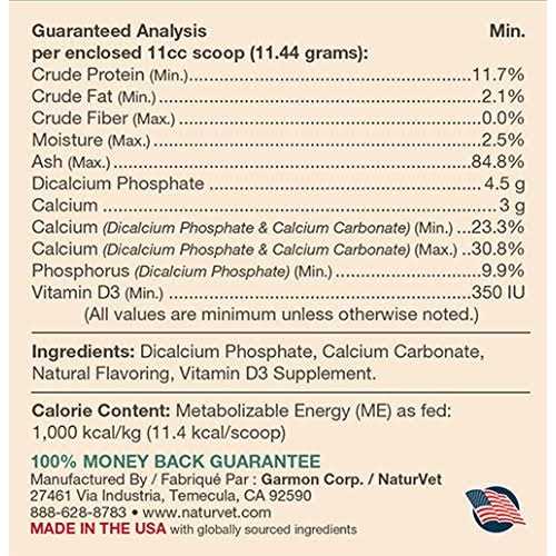 Alternative view of NaturVet Calcium Phosphorus Plus Vitamin D Powder for Dogs