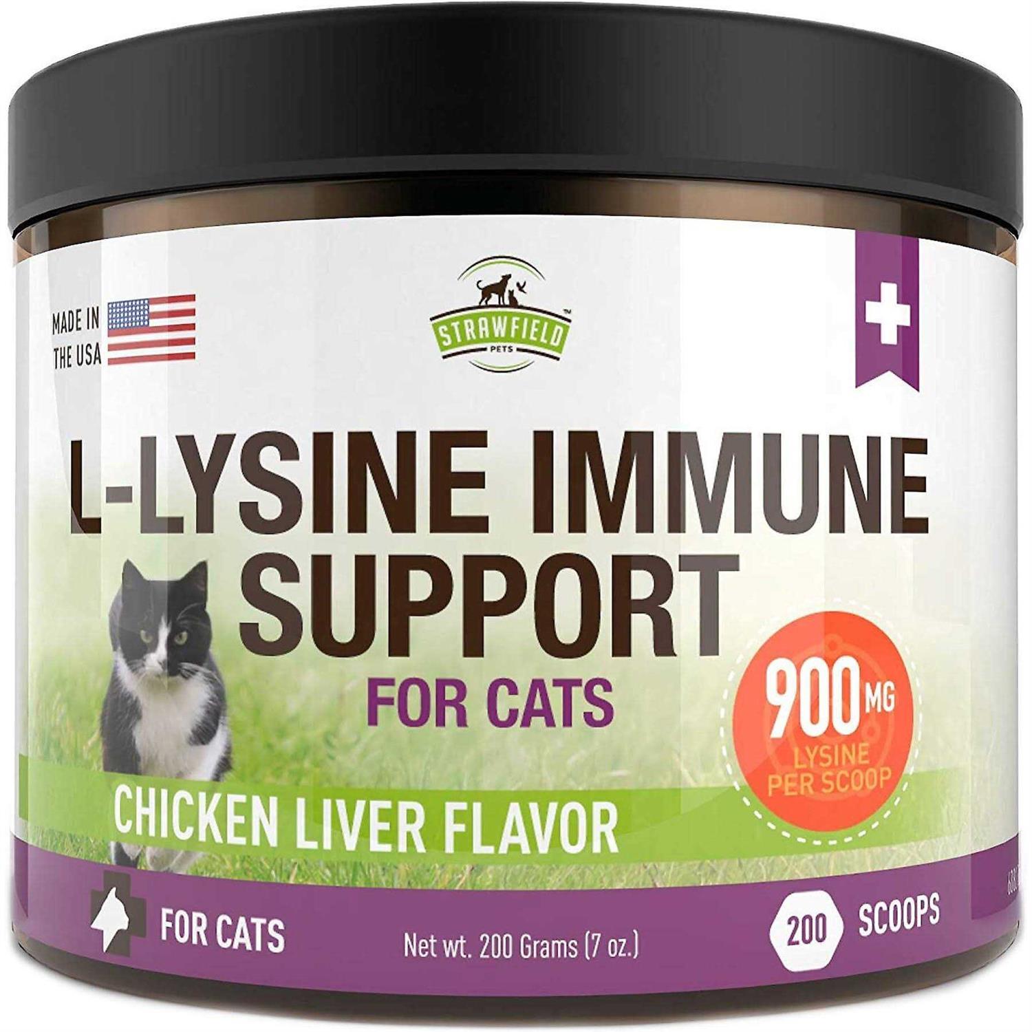 Strawfield Pets L-Lysine for Cats Supplement Powder Granules for Cat Cold