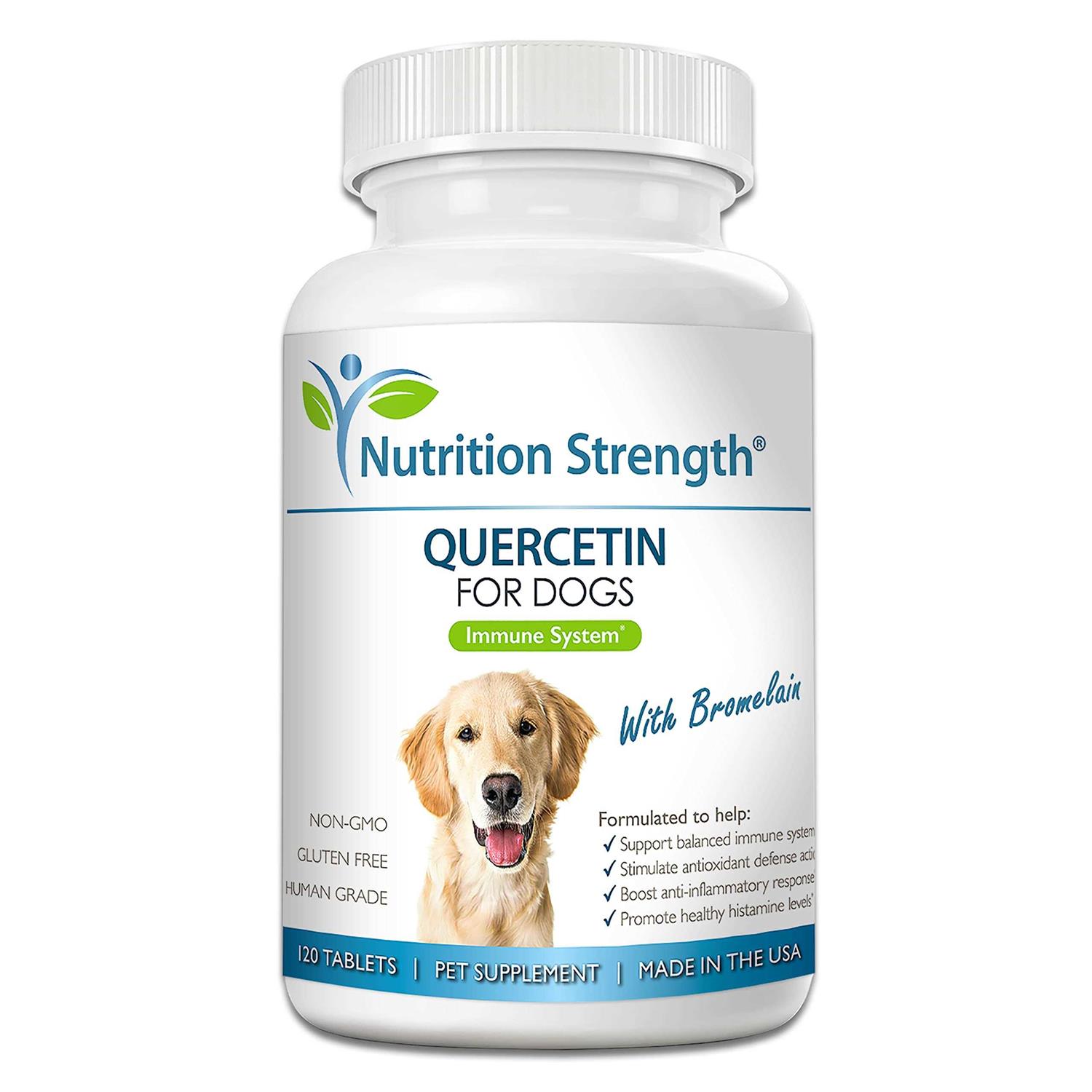 Nutrition Strength Quercetin for Dogs with Bromelain to Support Balanced Immune System