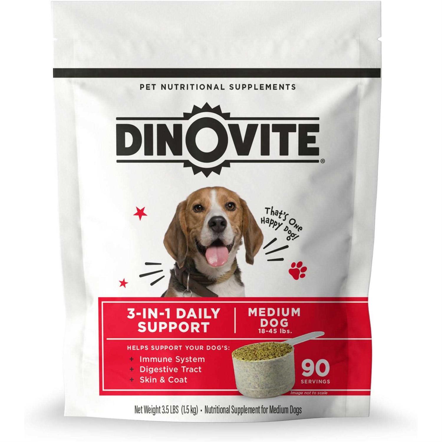 Dinovite Medium Dog Supplement, 3.5-lb bag