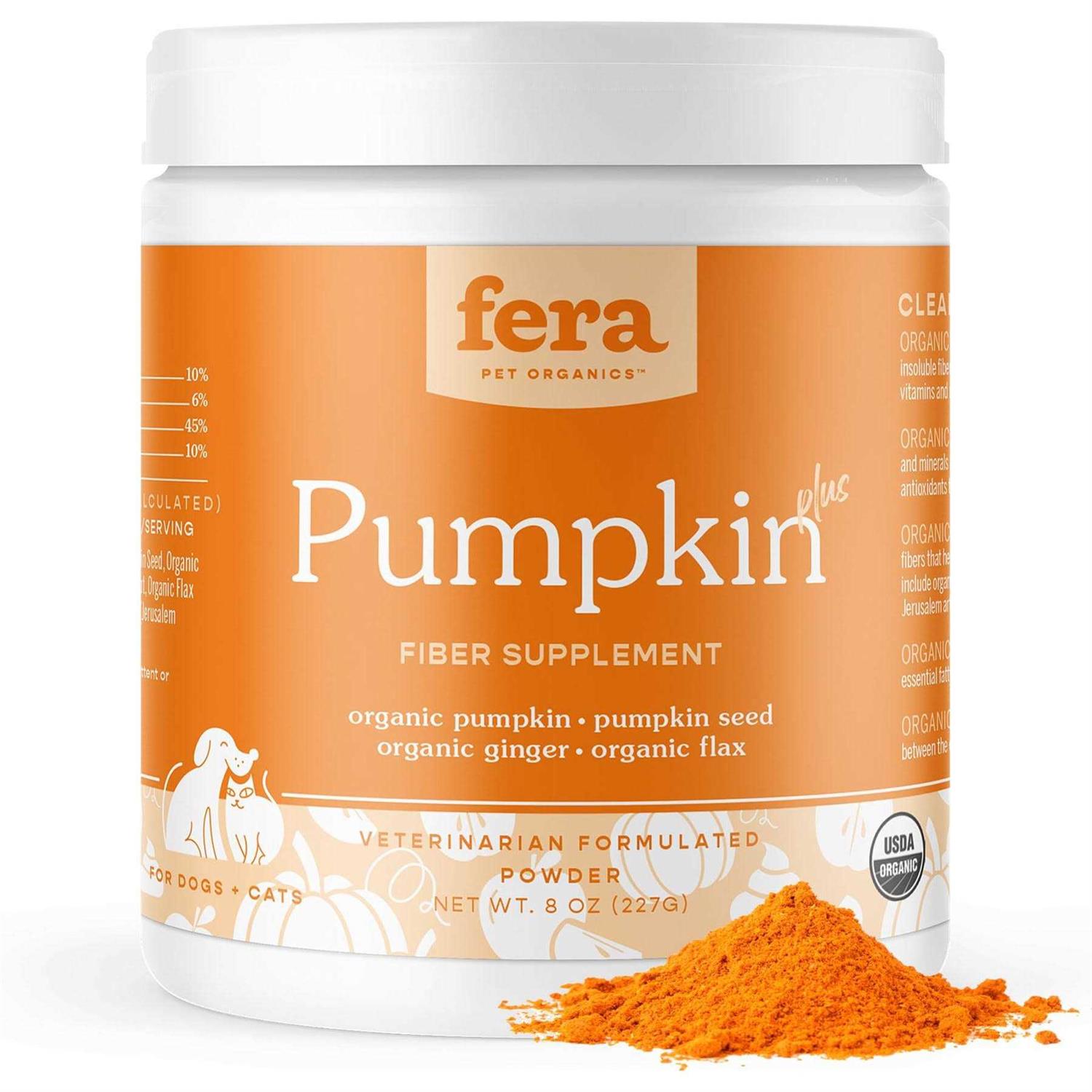 Fera Pet Organics Pumpkin Plus Fiber Support for Dogs and Cats