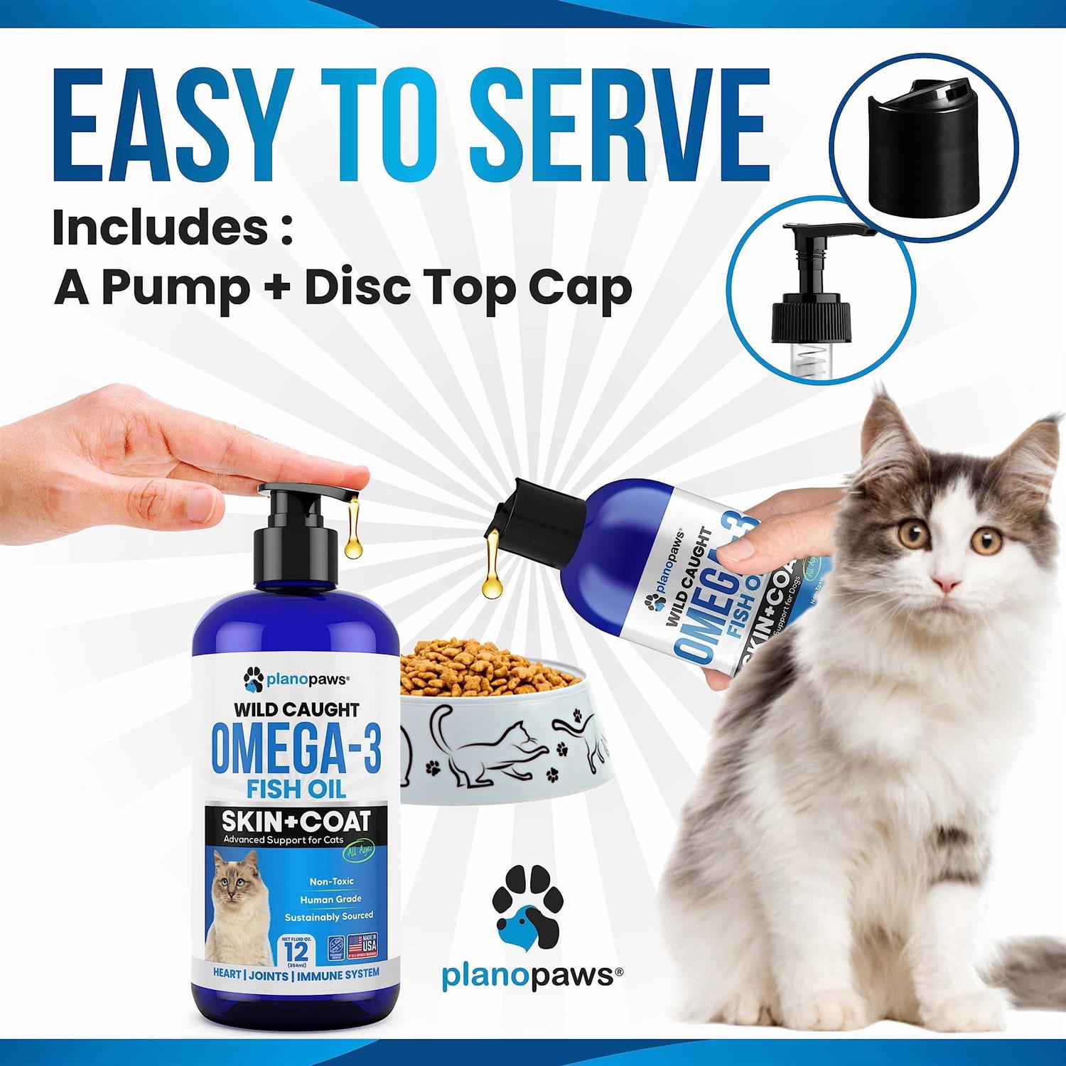 Alternative view of planopaws Omega 3 Fish Oil for Cats Better Than Salmon Oil for Cats