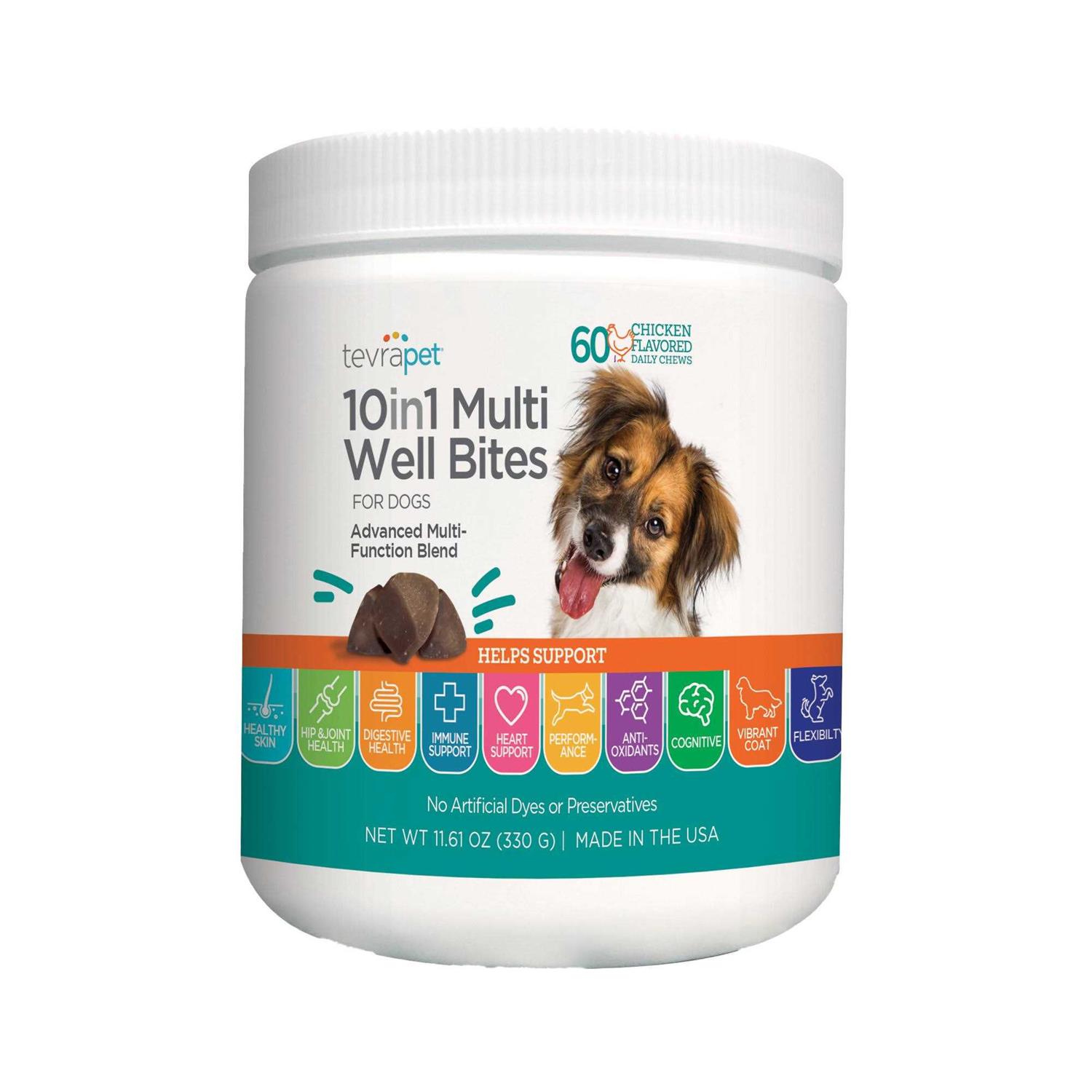 TevraPet Daily Chews Chicken Flavored 10 in 1 Multi Well Bites
