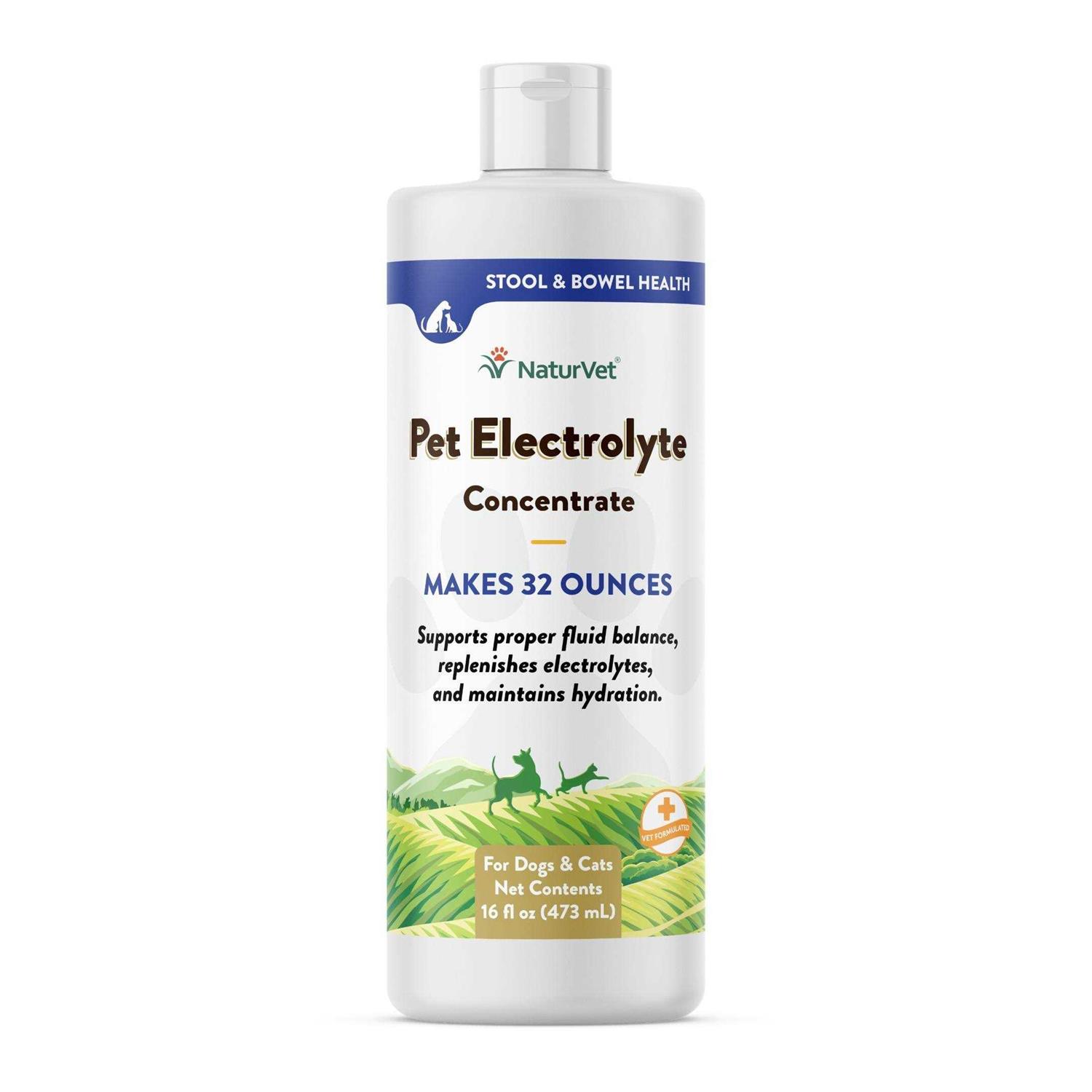 NaturVet Pet Electrolyte Concentrate 16 oz for Dogs & Cats