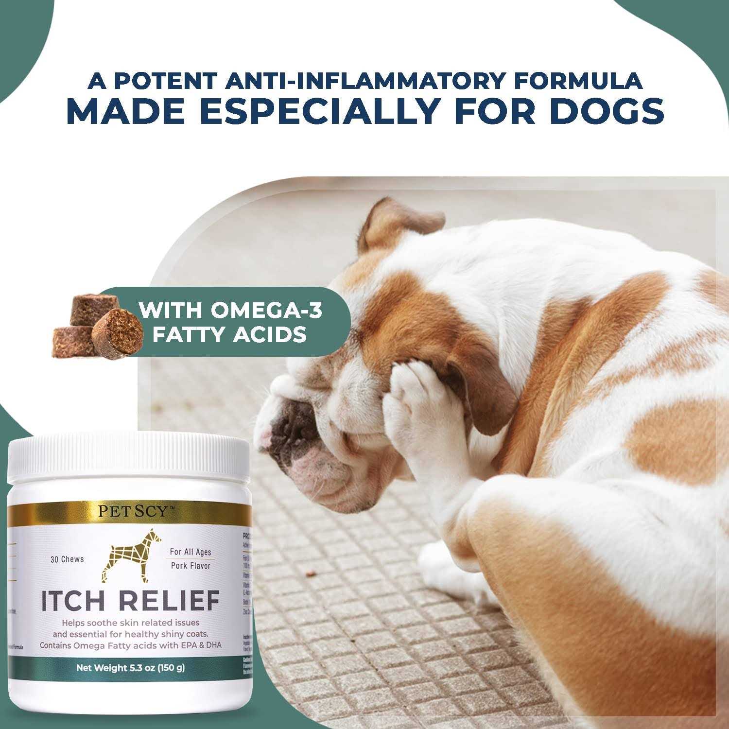 Alternative view of PetScy Dog Itch Relief with Fatty Acids EPA DHA & Omega for Dogs