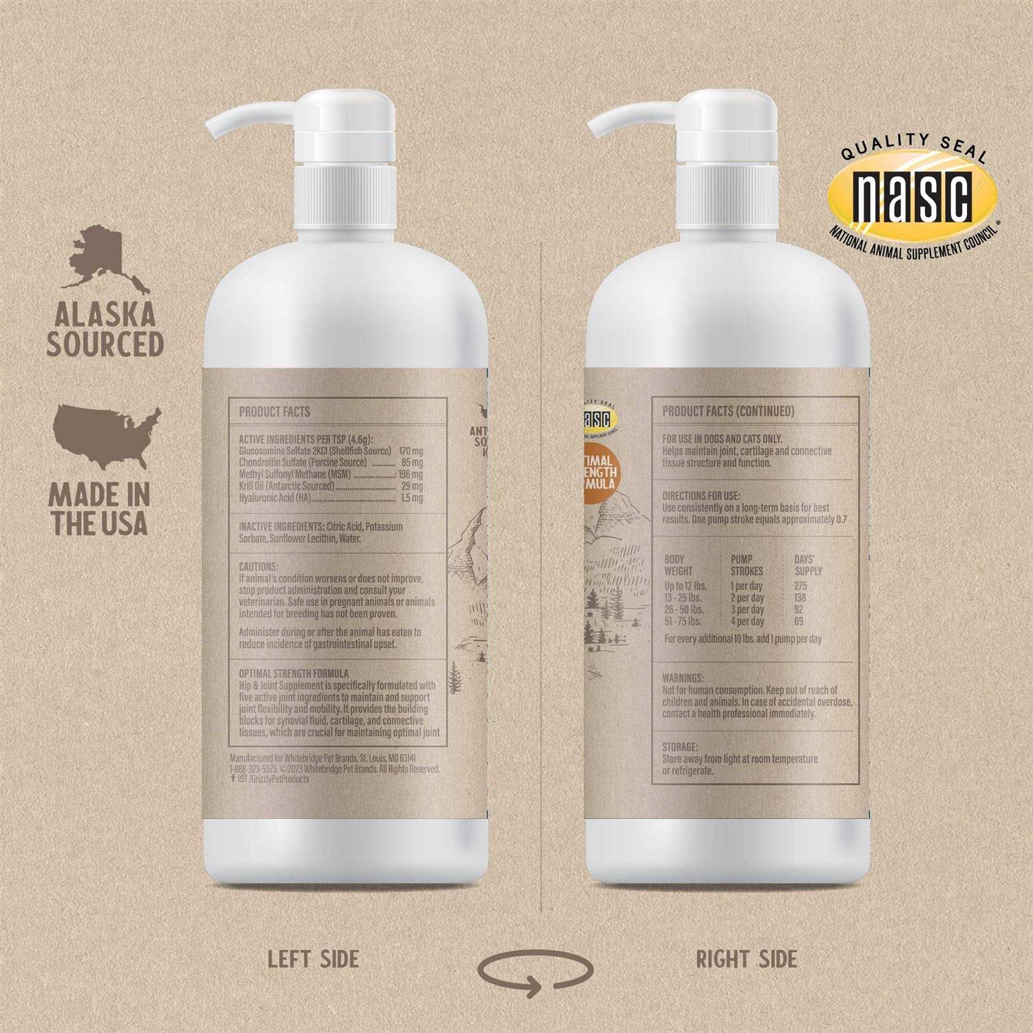 Alternative view of Grizzly Joint Aid Liquid for Dogs