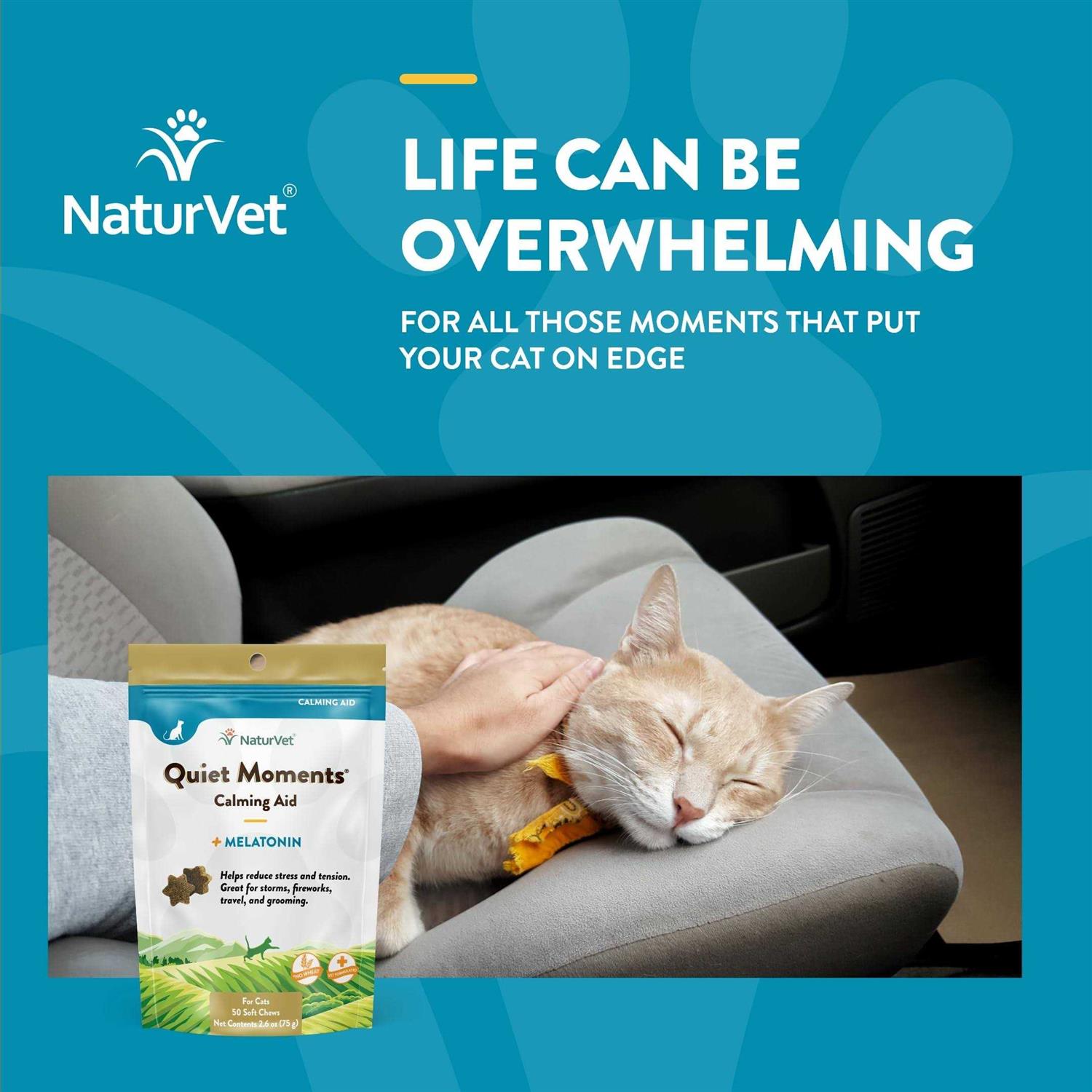 Alternative view of NaturVet Quiet Moments Calming Aid Plus Melatonin Cat Soft Chews