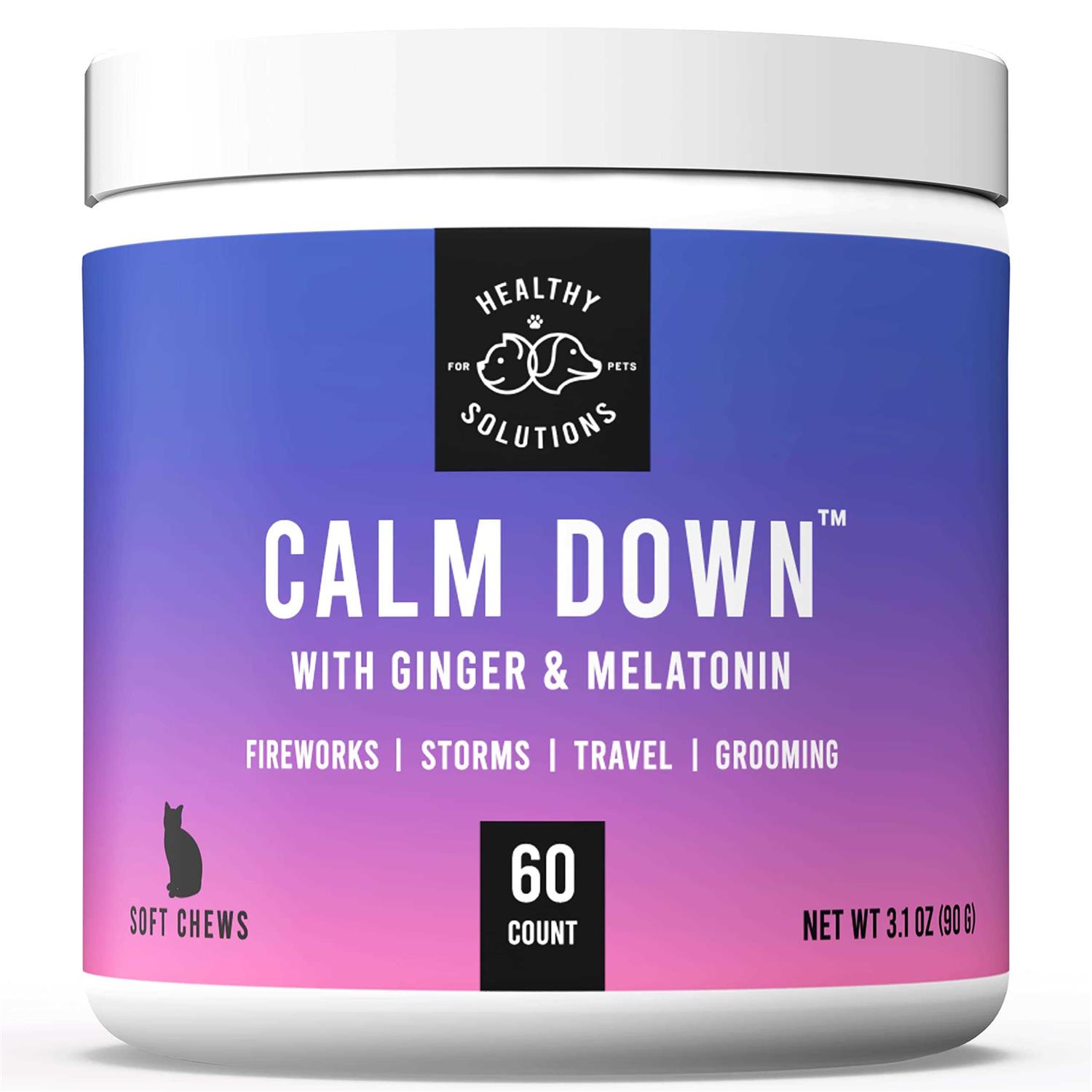 Healthy Solutions for Pets Calming Chews for Cats Cat Calming Treats for Anxiety