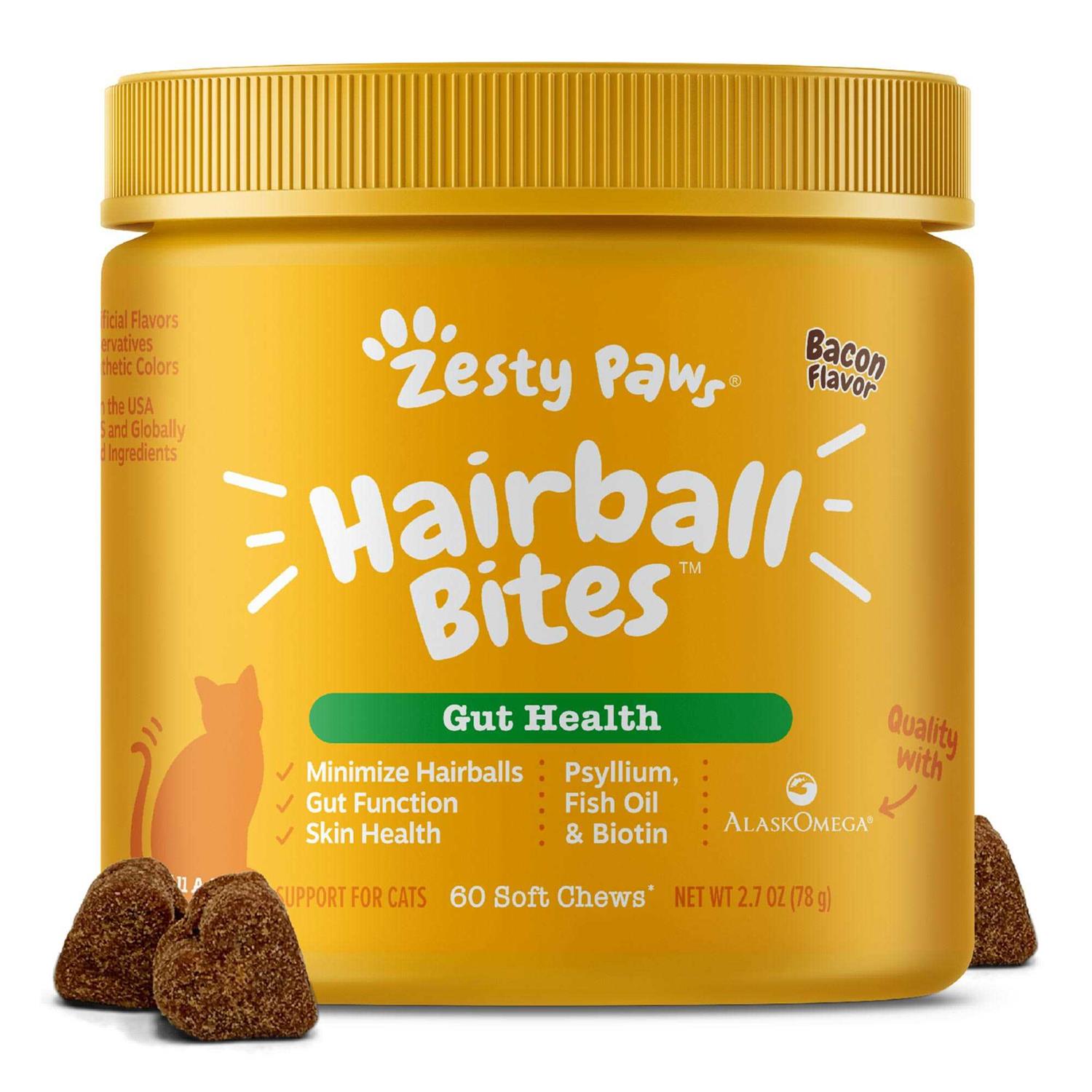 Zesty Paws Hairball Bites for Cats