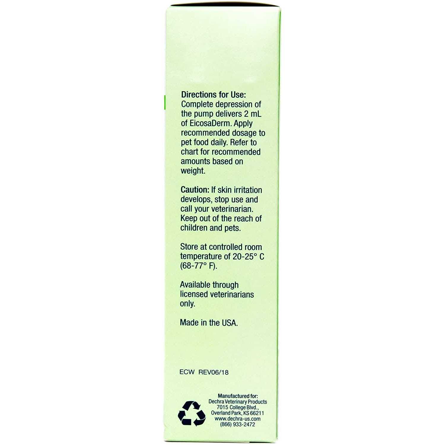 Alternative view of Dechra EicosaDerm Omega 3 Liquid for Dogs & Cats