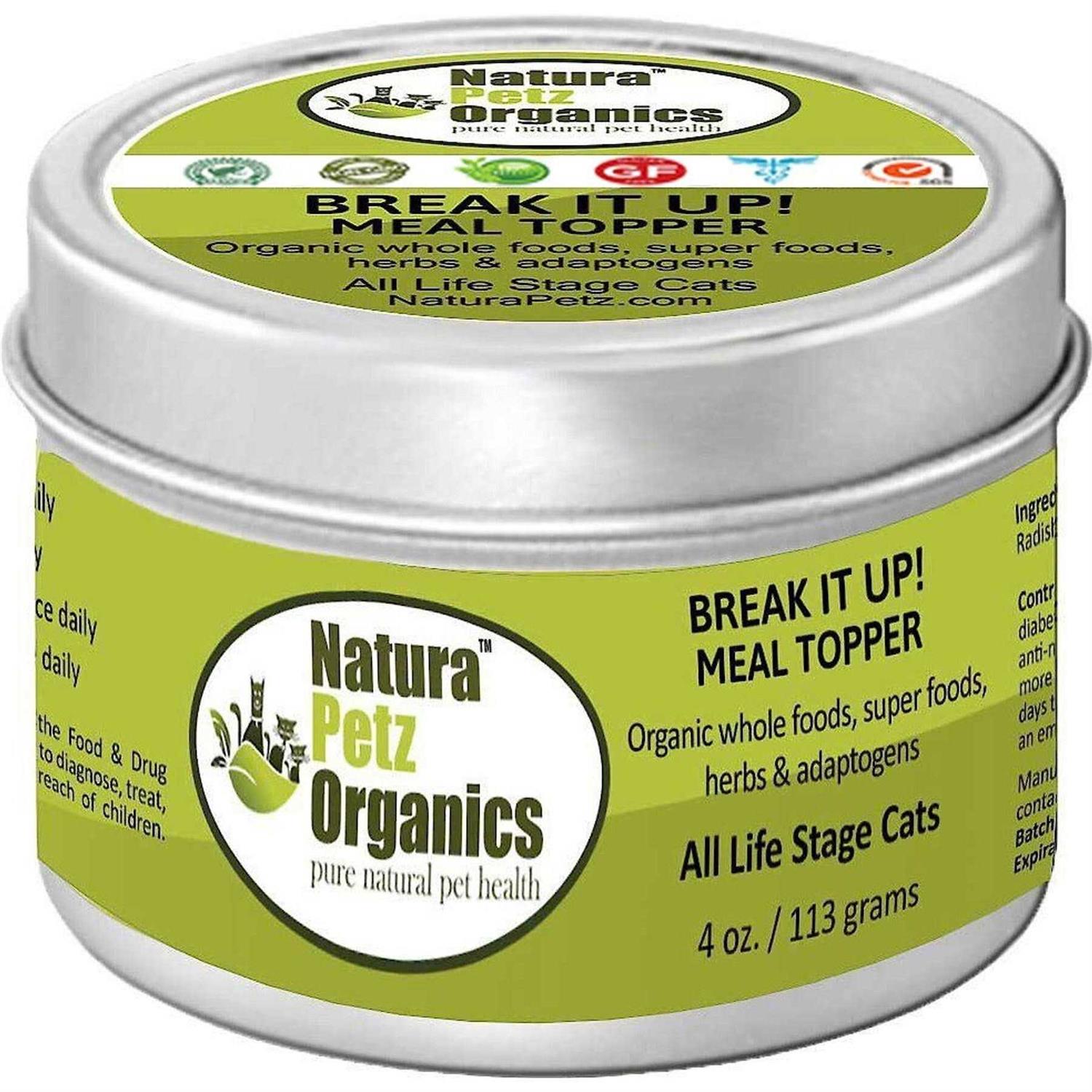 Natura Petz Organics Break It Up! Meal Topper Stone Breakder Stone Eliminator* for Dogs And Cats