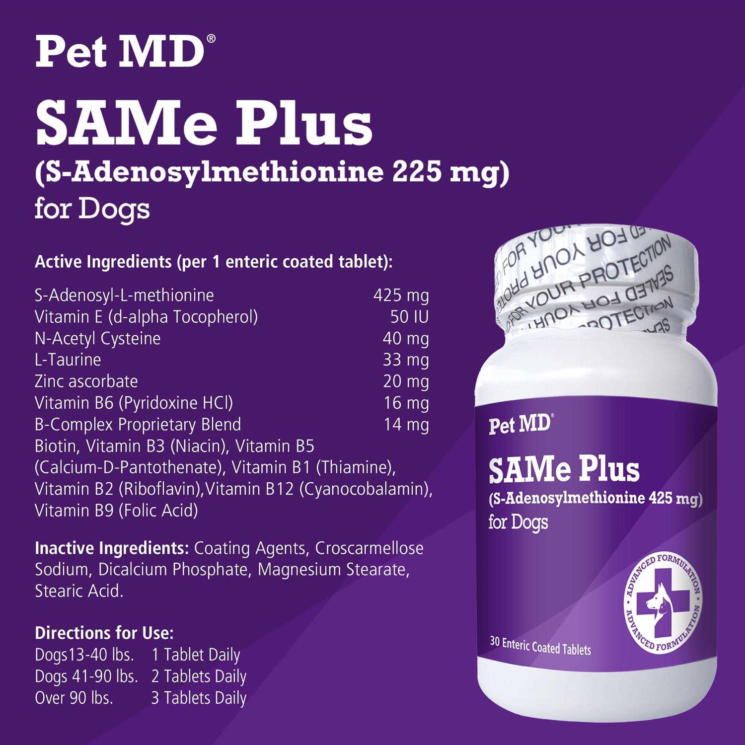 Alternative view of Pet MD Same Plus Liver Support Dog Supplement