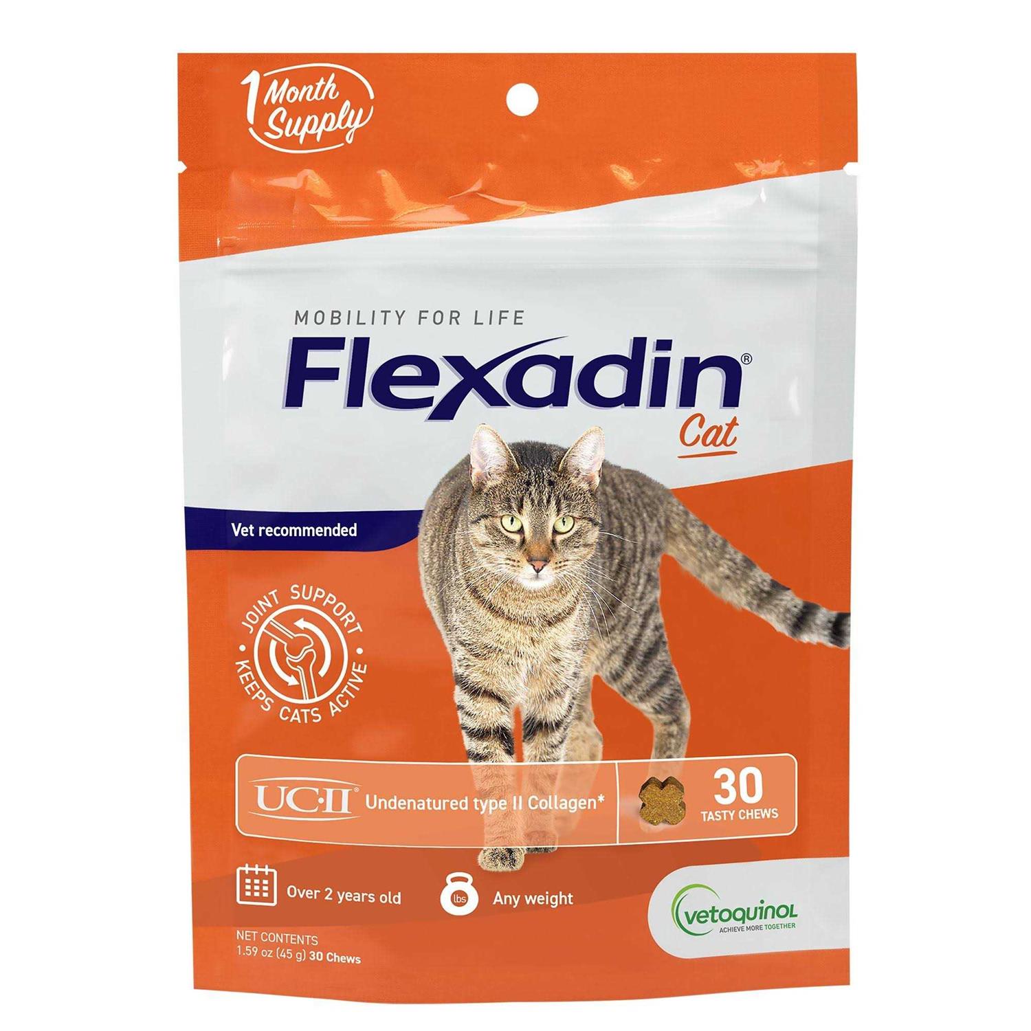 Vetoquinol Flexadin Cat Joint Supplement Chews with UC-II