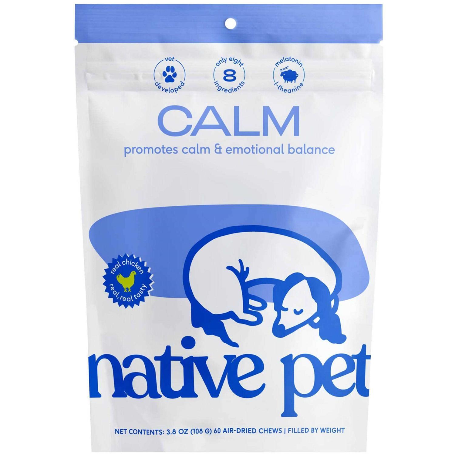 Native Pet Calming Air-Dried Chews with Chicken for Dogs