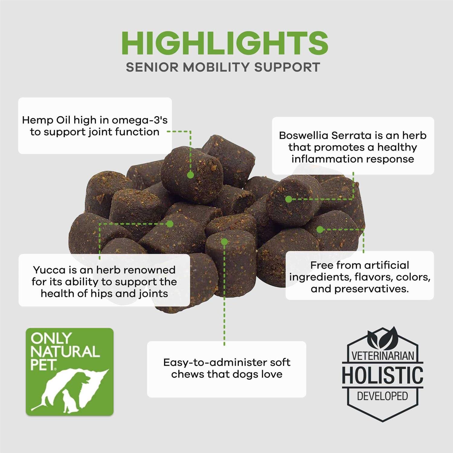 Alternative view of Only Natural Pet Hemp Advanced Hip & Joint Supplement for Dogs