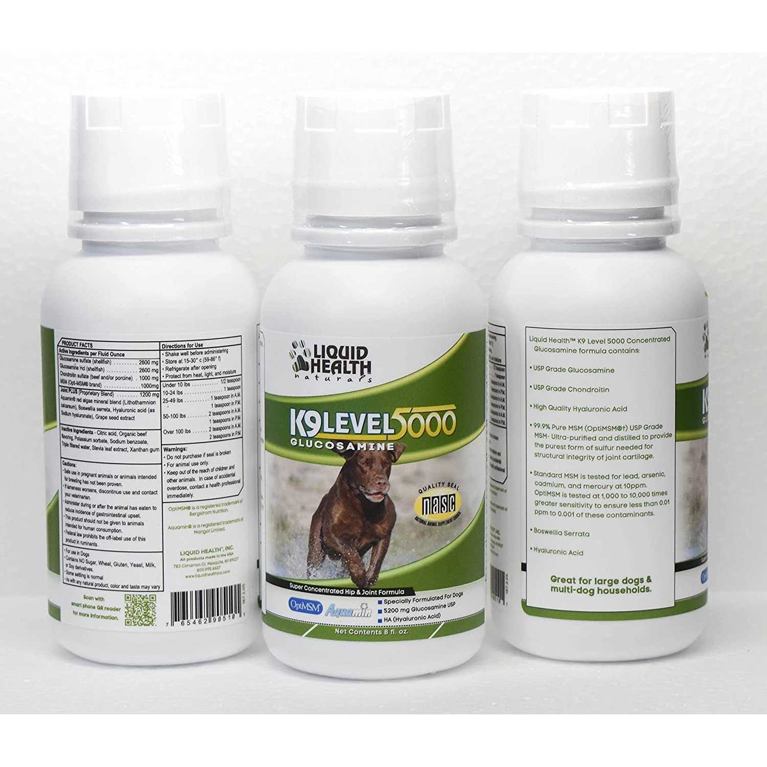 Alternative view of Liquid Health K9 Level 5000 Glucosamine