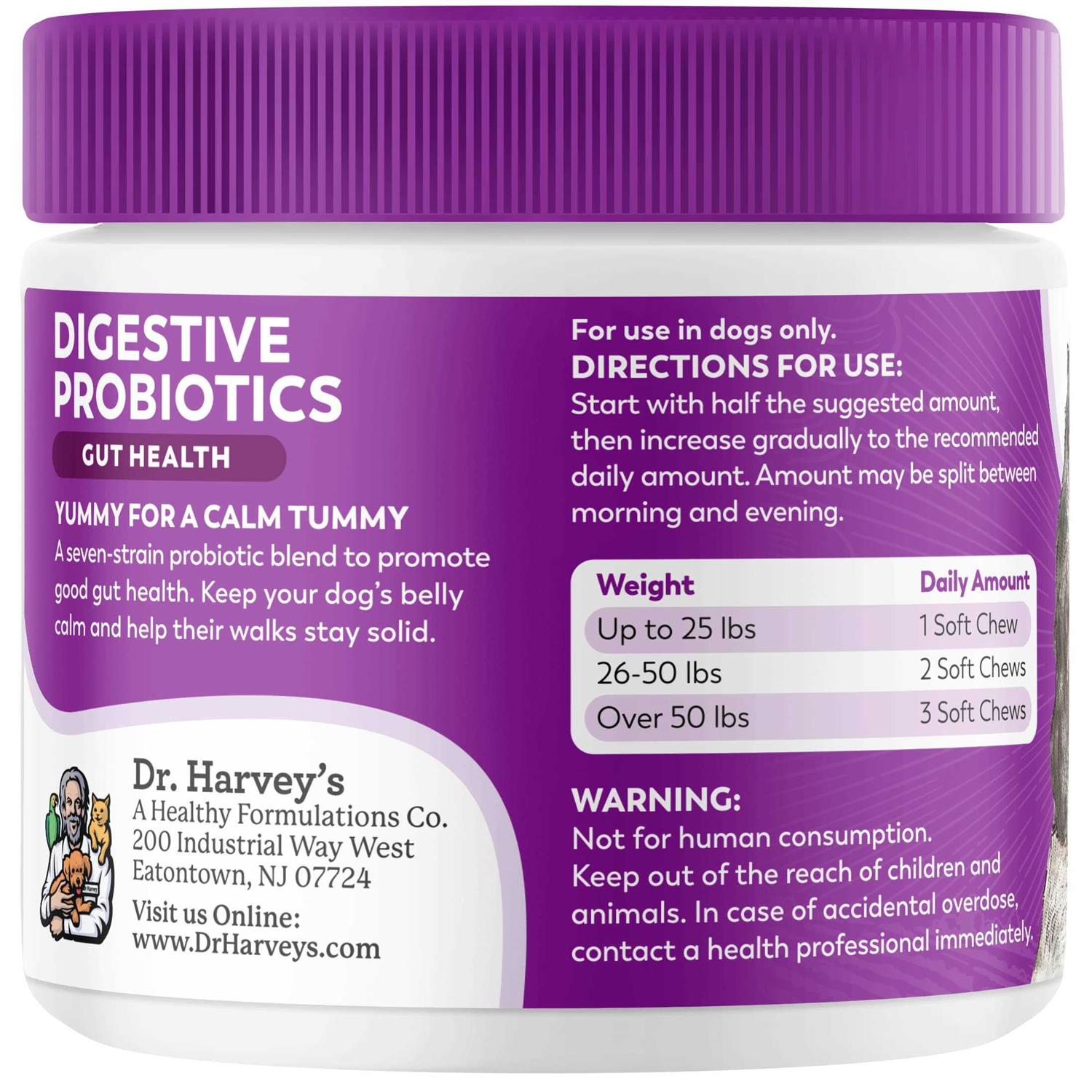 Alternative view of Dr. Harvey's Digestive Probiotics Gut Health for Dogs Soft Chews
