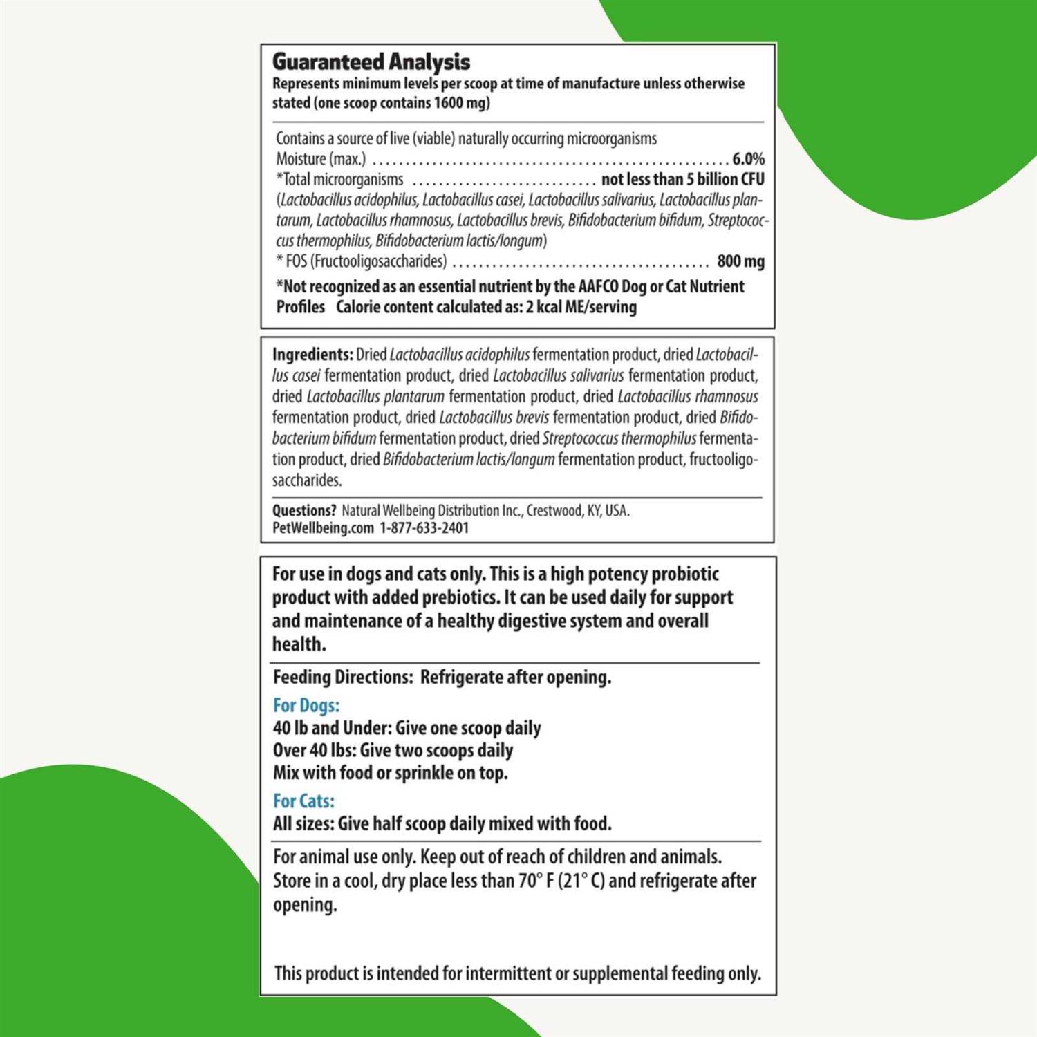 Alternative view of Pet Wellbeing Ultimate Probiotic 9 Strains for Dogs & Cats
