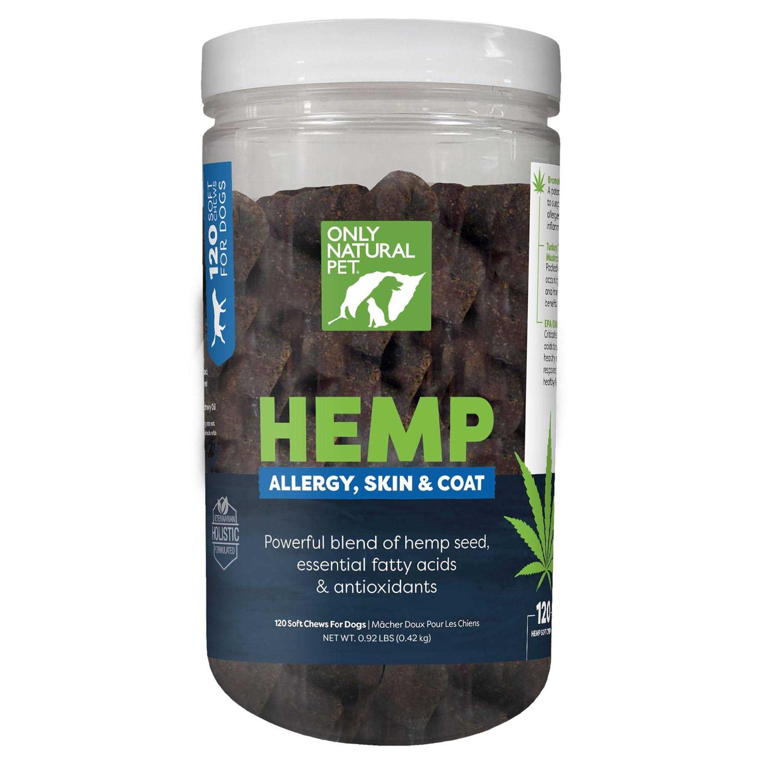 Only Natural Pet Hemp Allergy Skin & Coat Soft Dog Chews