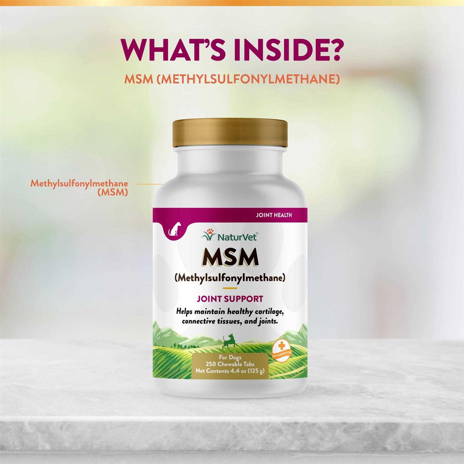 Alternative view of NaturVet MSM Methylsulfonylmethane Tablets for Dogs