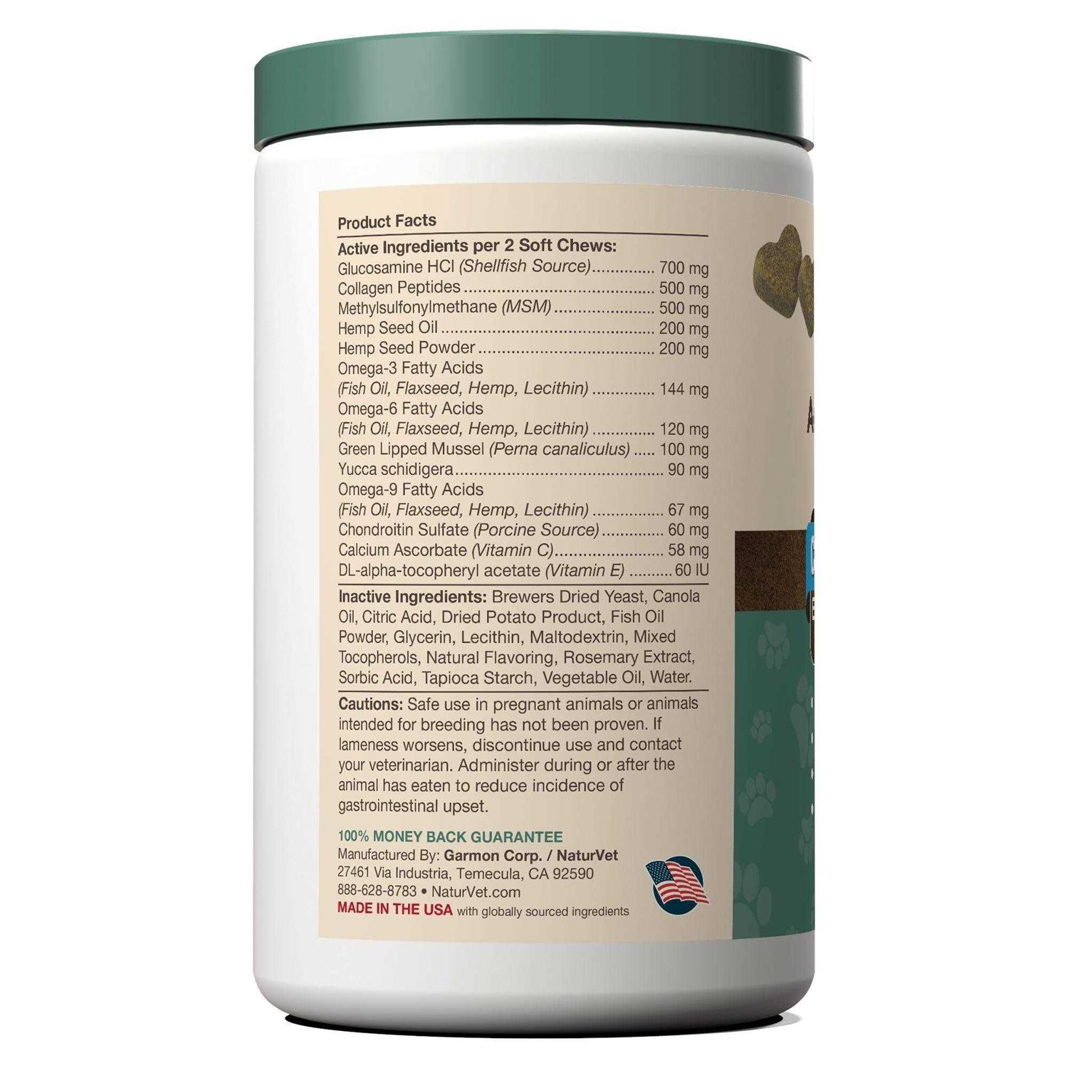 Alternative view of NaturVet Hemp Advanced Joint Health