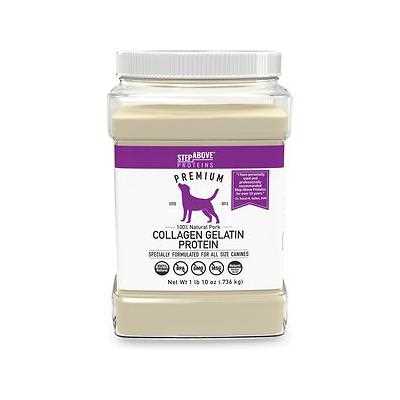 Step Above Proteins Natural Pork Collagen Gelatin Protein Dog Supplement, 26-oz bottle