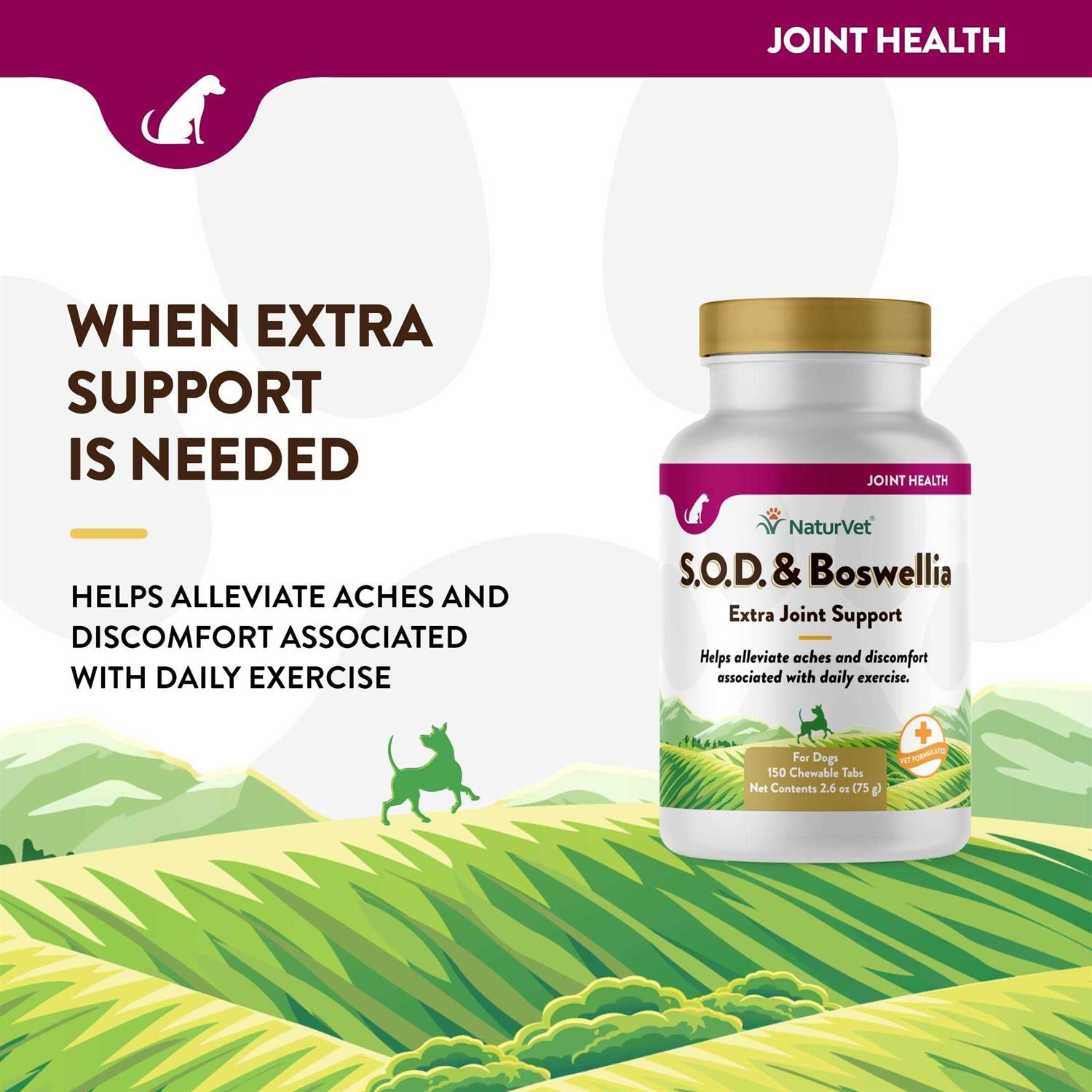 Alternative view of NaturVet S.O.D & Boswellia Tablets for Dogs