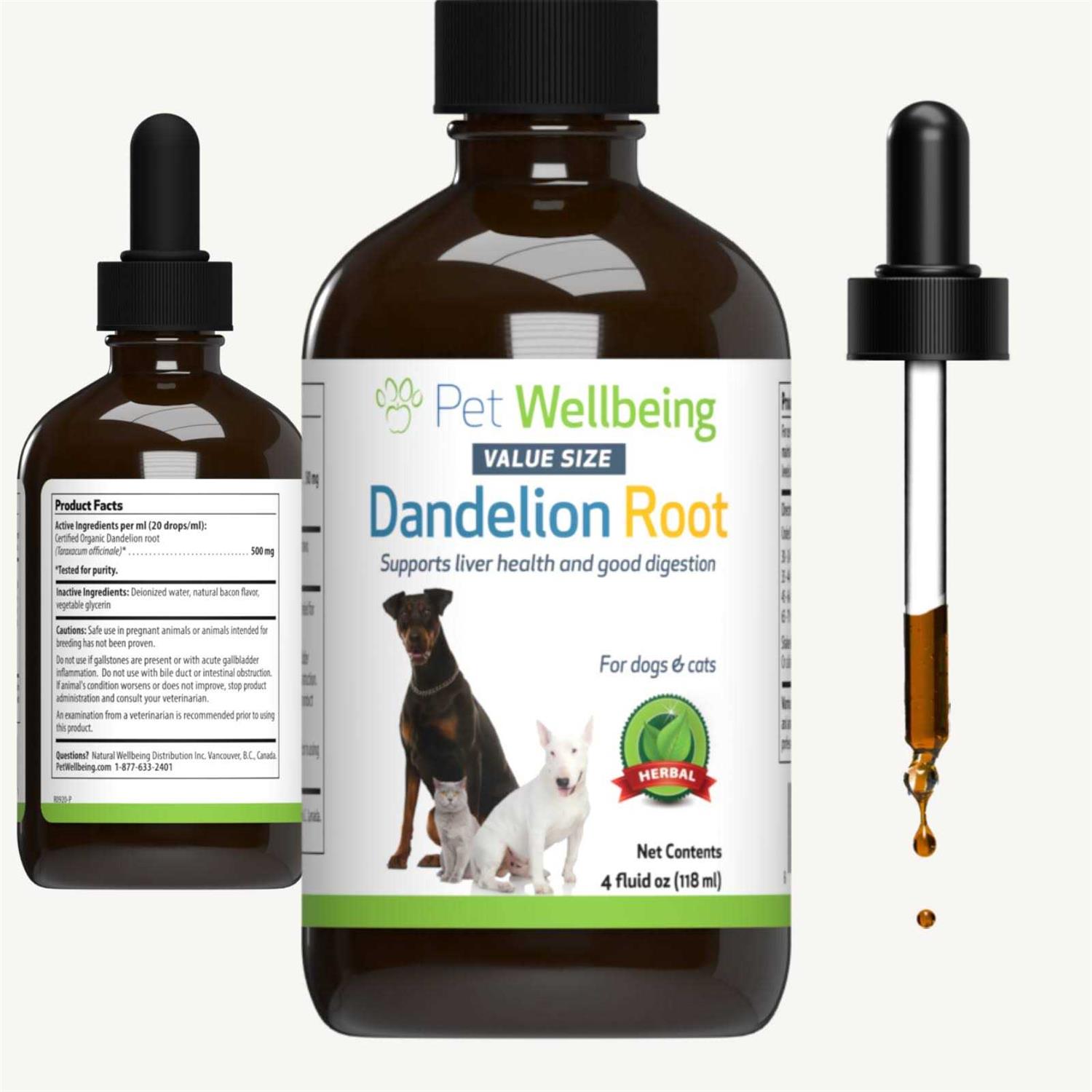 Alternative view of Pet Wellbeing Dandelion Root Bacon Flavored Liquid Digestive & Liver Supplement for Cats & Dogs