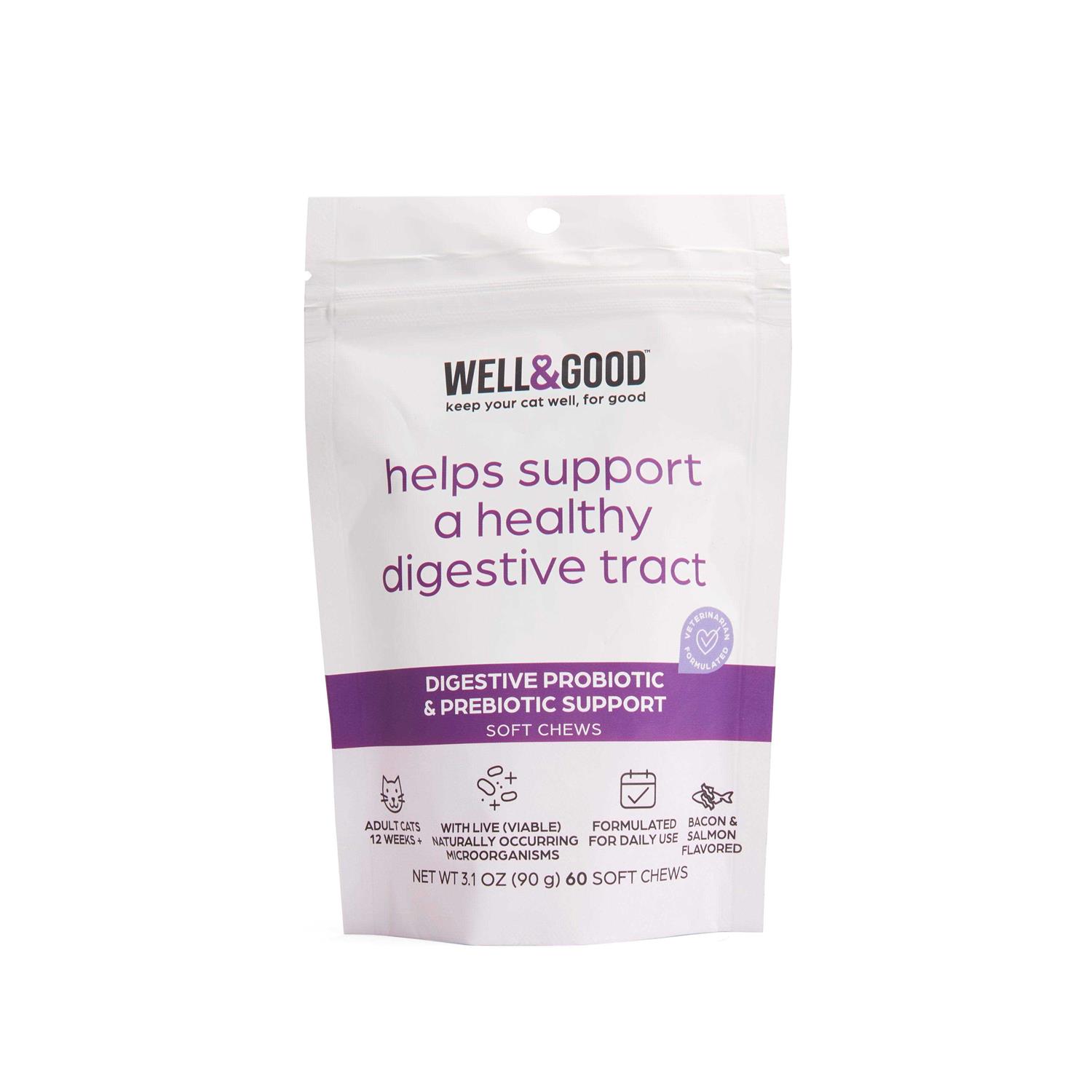 Well & Good Cat Digestive Probiotic Soft Chews