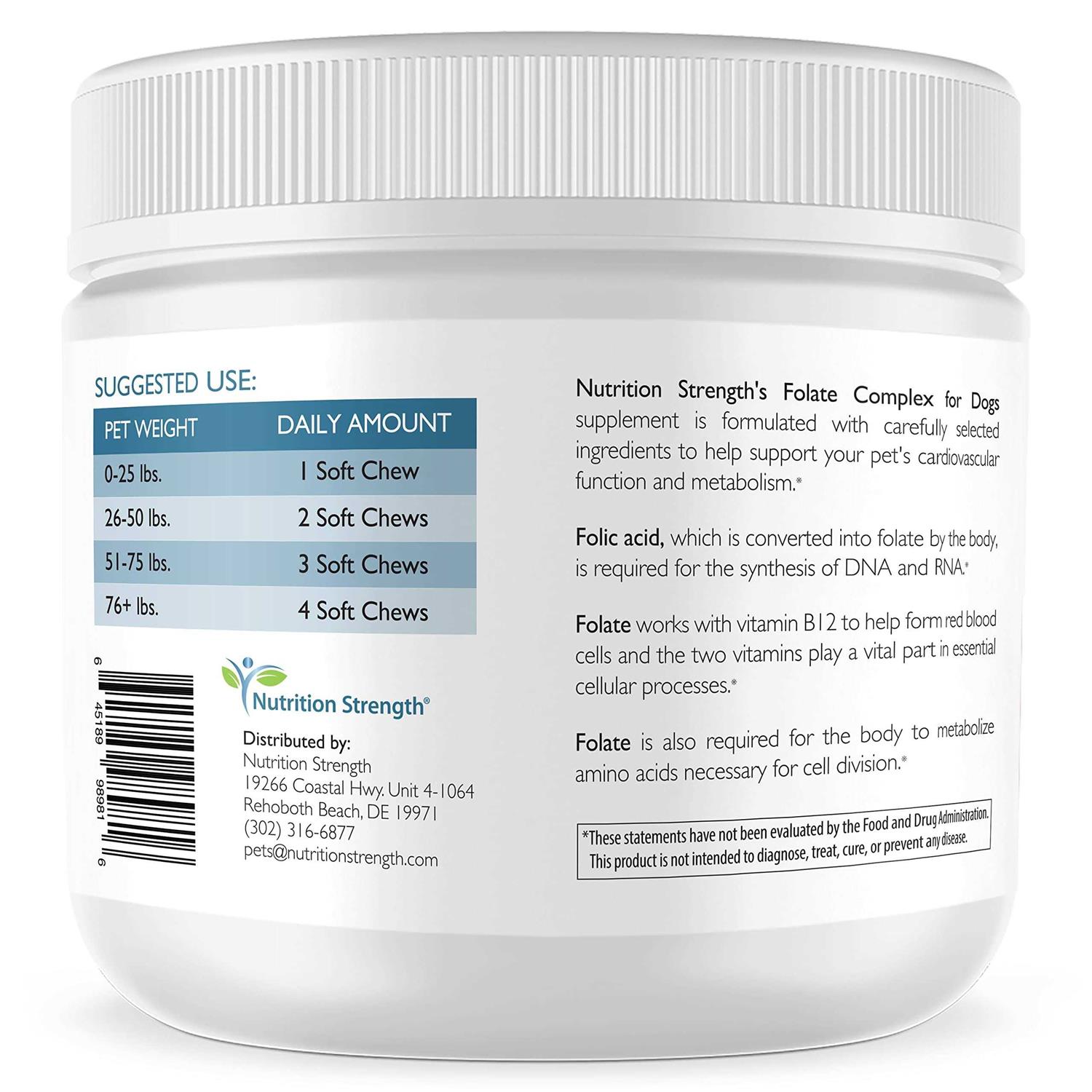 Alternative view of Nutrition Strength Folate for Dogs to Promote Cardiovascular & Prenatal Health