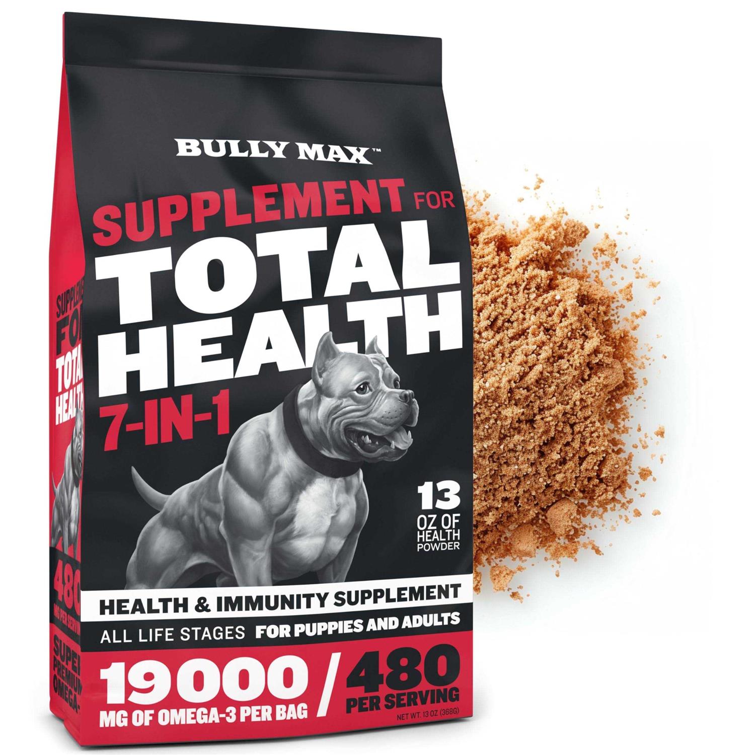 Bully Max Supplement for Total Health 7 in 1 All Life Stages 13 oz. Exp. 01/2025