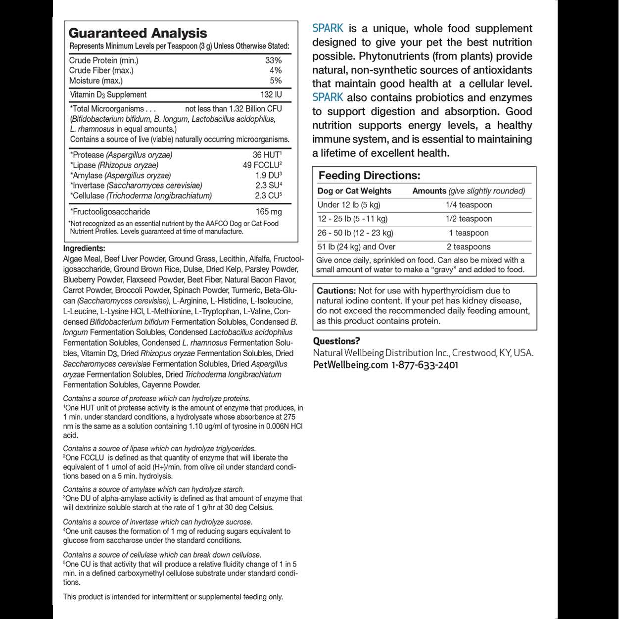 Alternative view of Pet Wellbeing SPARK Daily Nutritional Supplement for Dogs and Cats