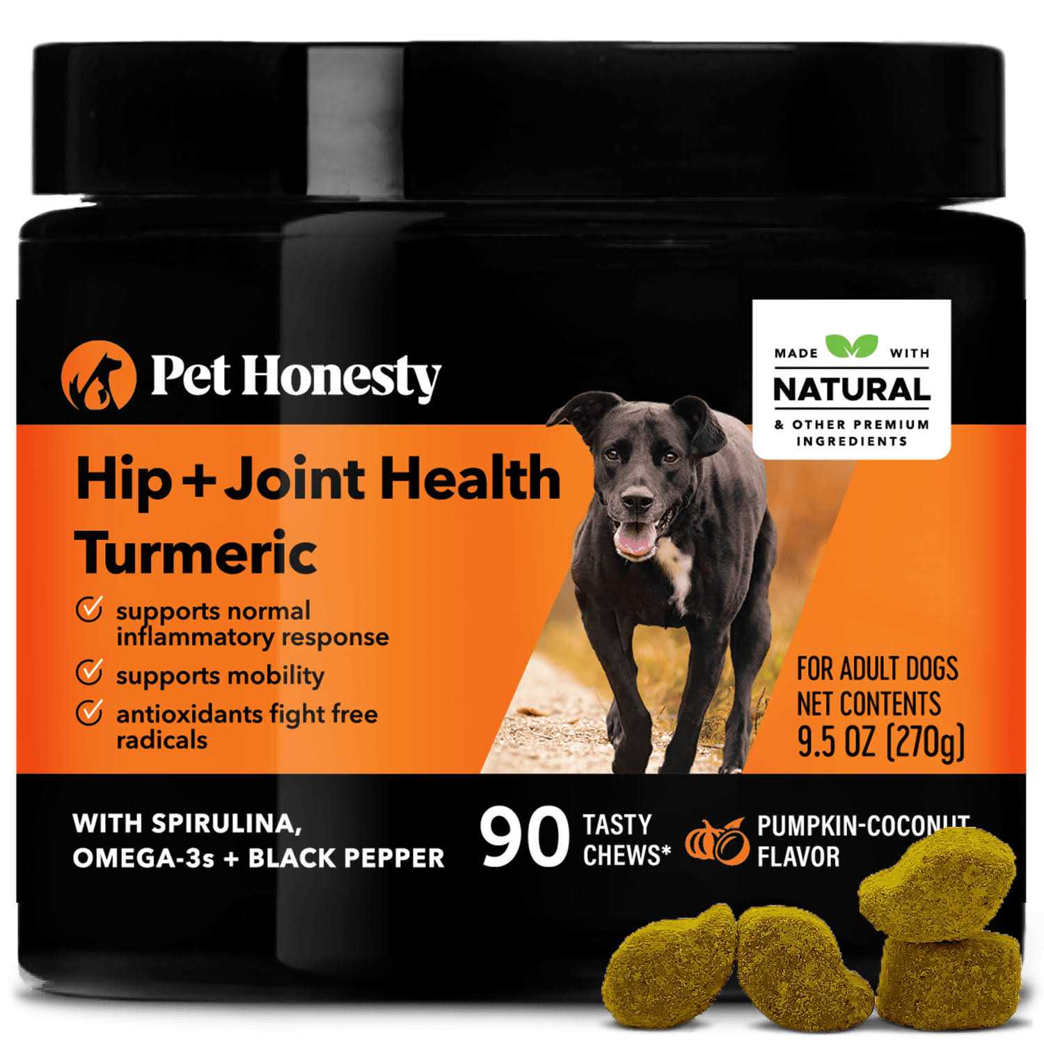 Pet Honesty Dog Hip + Joint Health Turmeric Chews
