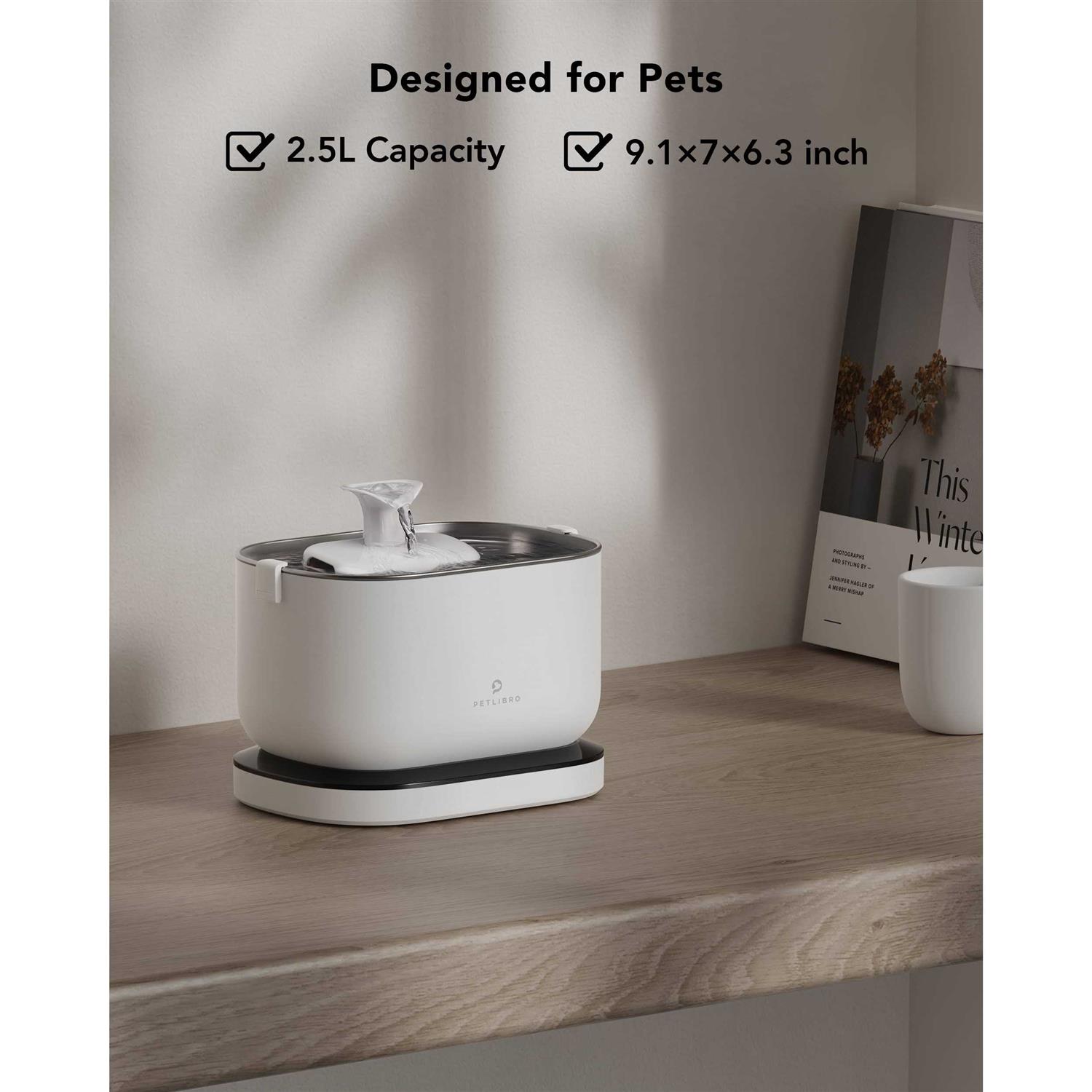 Alternative view of Petlibro Dockstream Battery Operated Cat Water Fountain