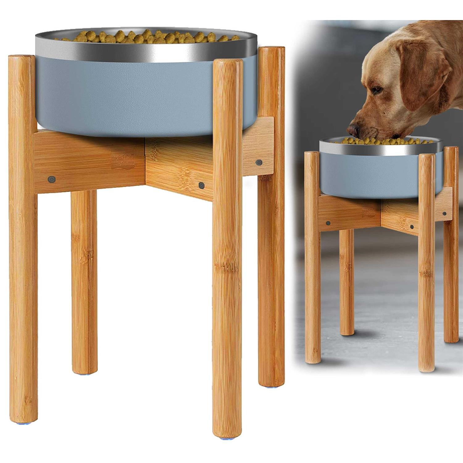 ZPirates Dog Bowl Stand Dogs Height Width Adjustable