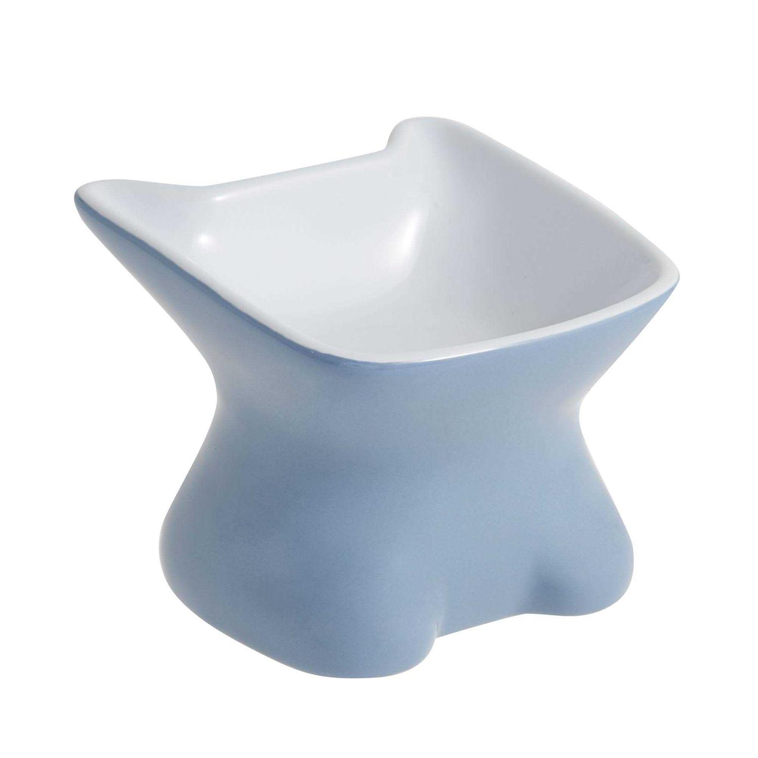 Whisker City Elevated Ceramic Cat Bowl