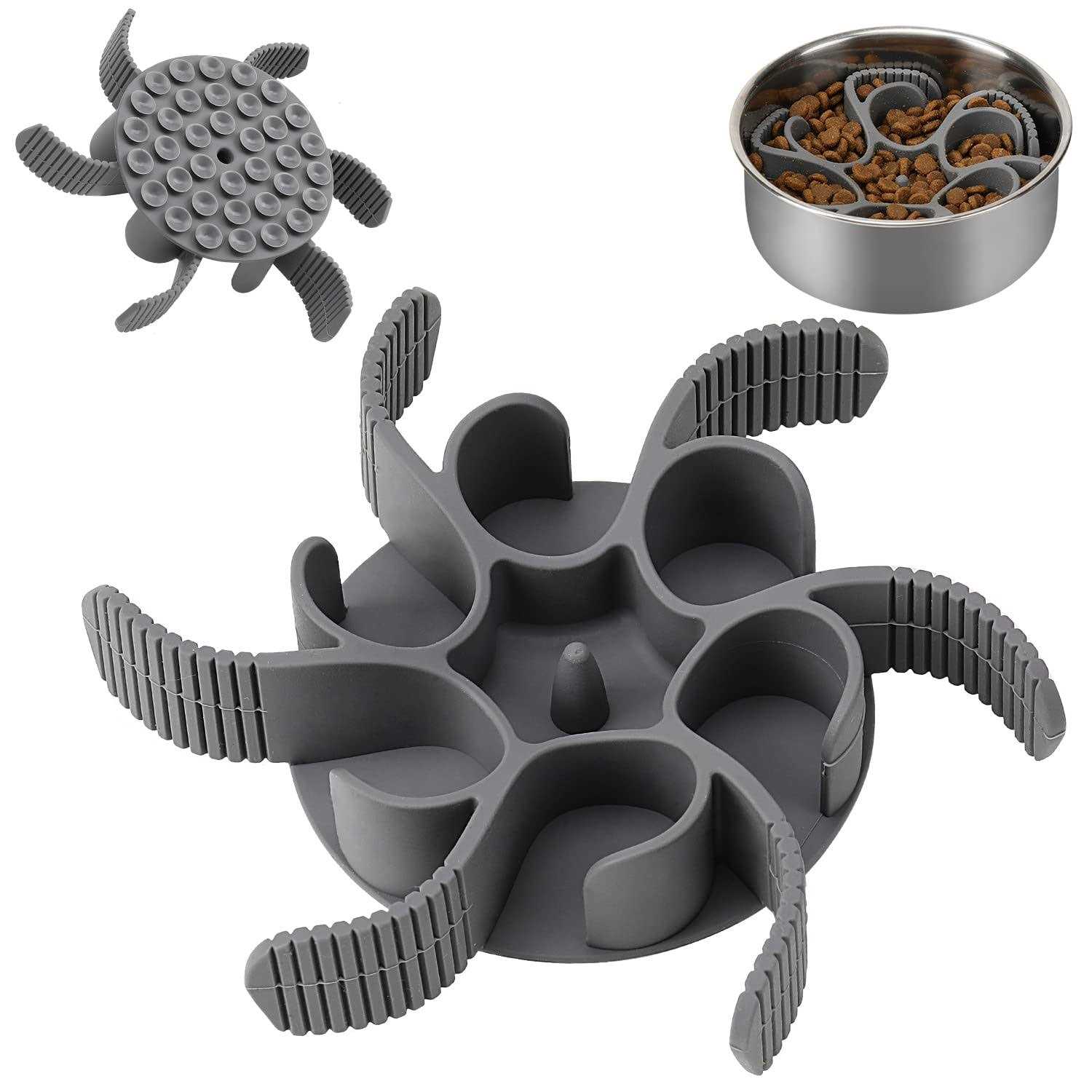 Anipaw Dog Slow Feeder Dog Bowls Silicone Spiral Dog Food Bowls Feeder Insert to Slow Down Eating for Large Medium Small Breed Dogs Perfect