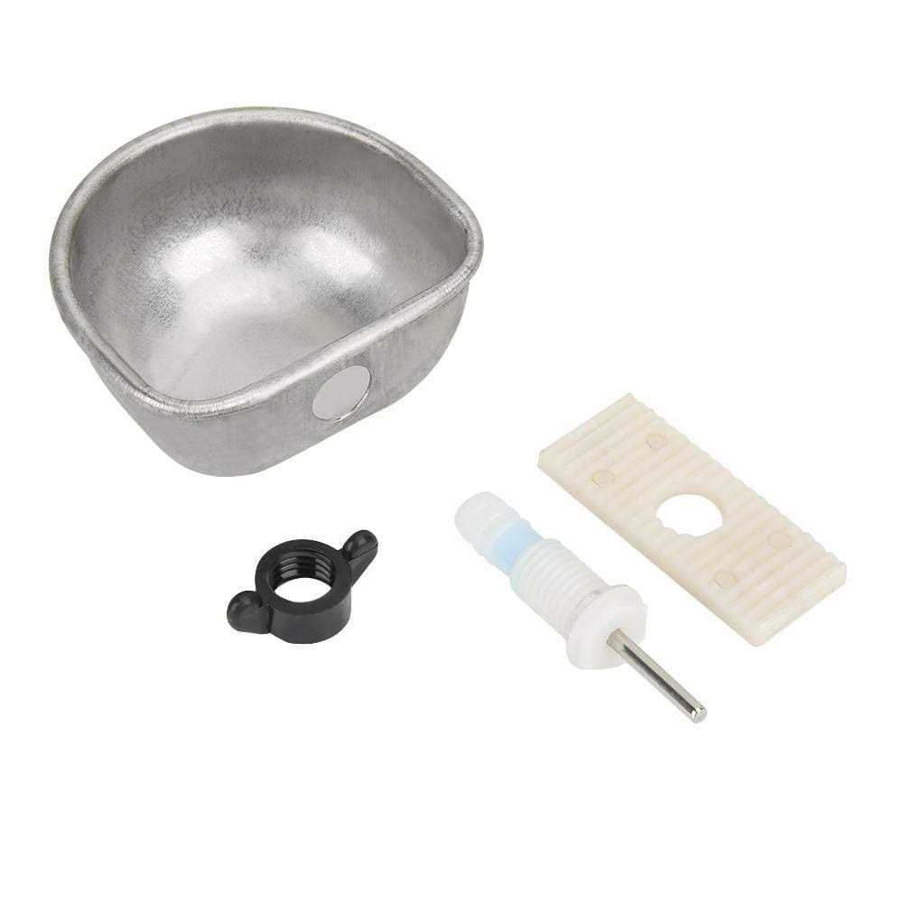 Alternative view of 10Pcs Stainless Steel Rabbit Water Dispenser Rabbit Water Feeder with Bowl Automatic Rabbit Drinker Removable Hanging Pet Cage Water Bowls Rabbit