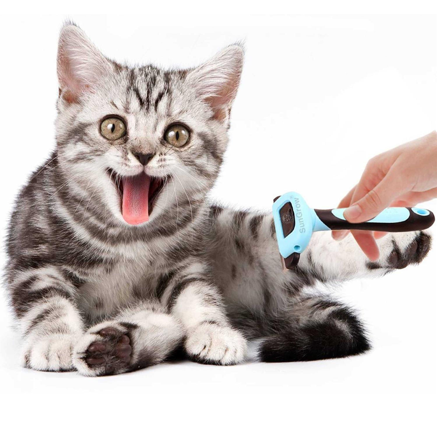 Alternative view of SunGrow Rabbit & Ferret Deshedding Brush for Short Haired Dog & Cat Shedding