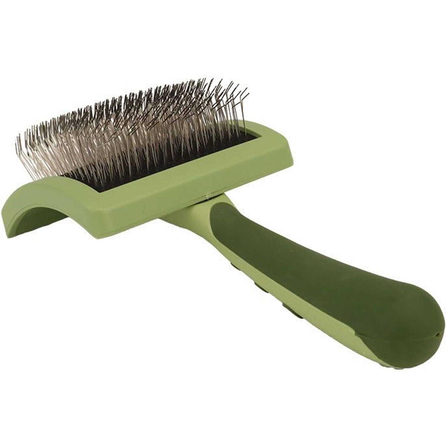 Safari Curved Firm Slicker Brush with Coated Tips for Long Hair