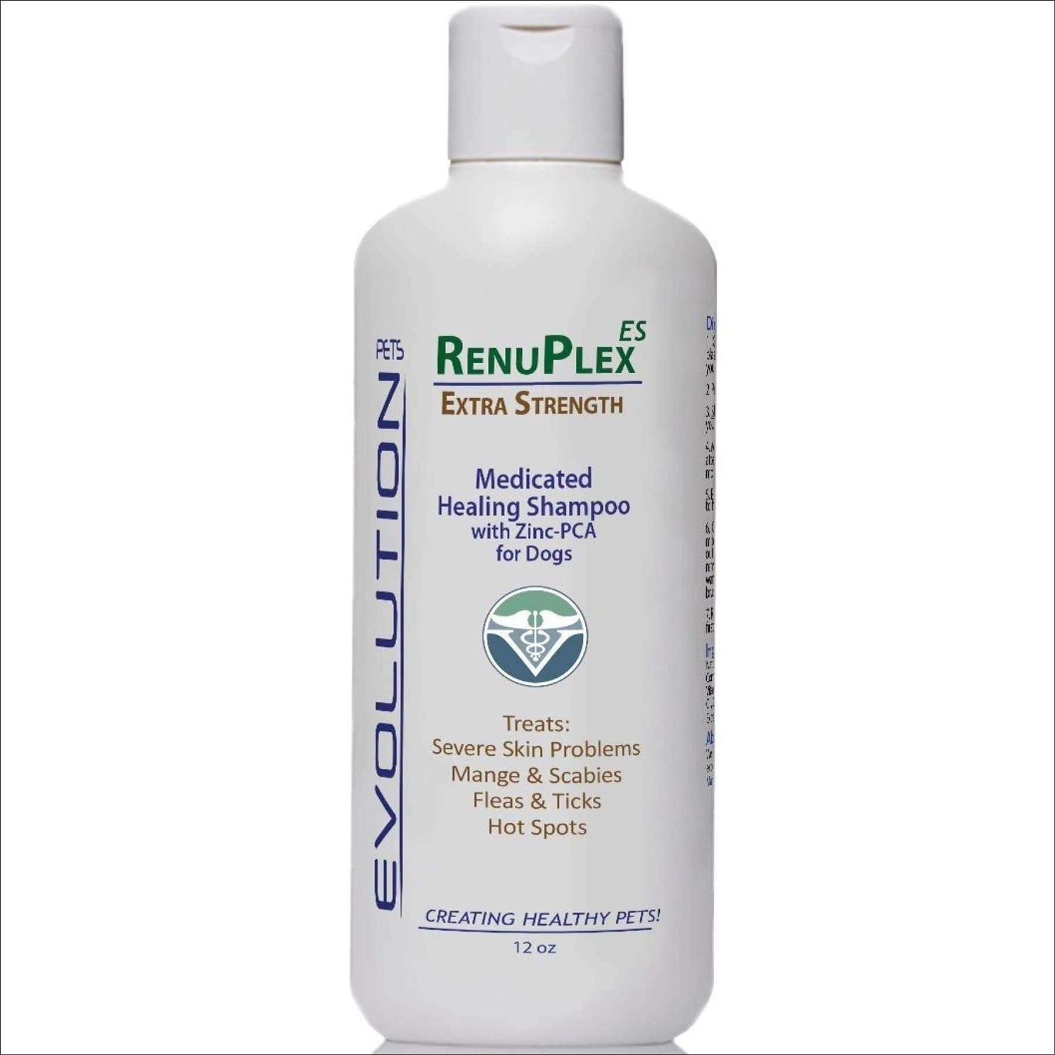 RenuPlex Medicated Dog Mange Shampoo. Extra Strength Mange Shampoo for Dogs Eliminates Mange