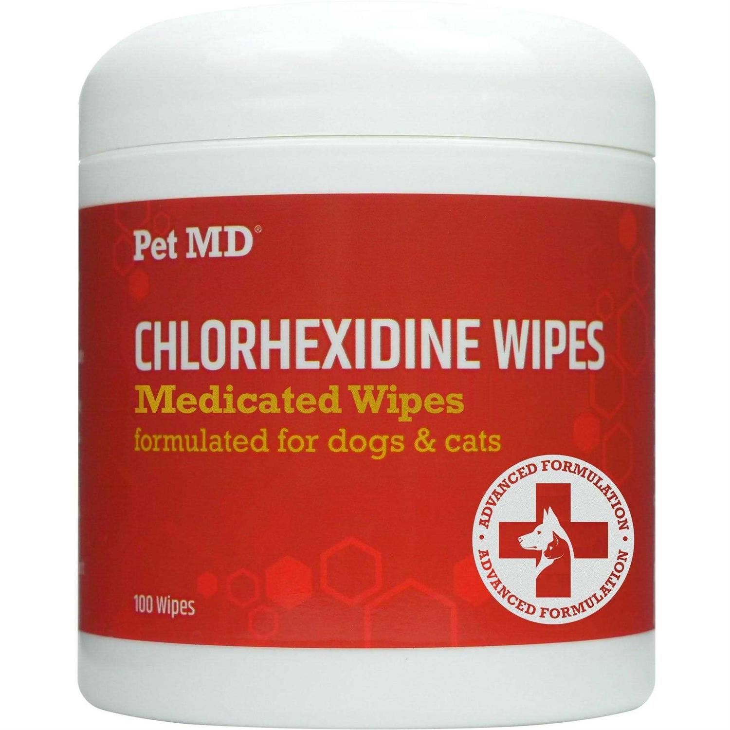 Pet MD Chlorhexidine Dog & Cat Wipes