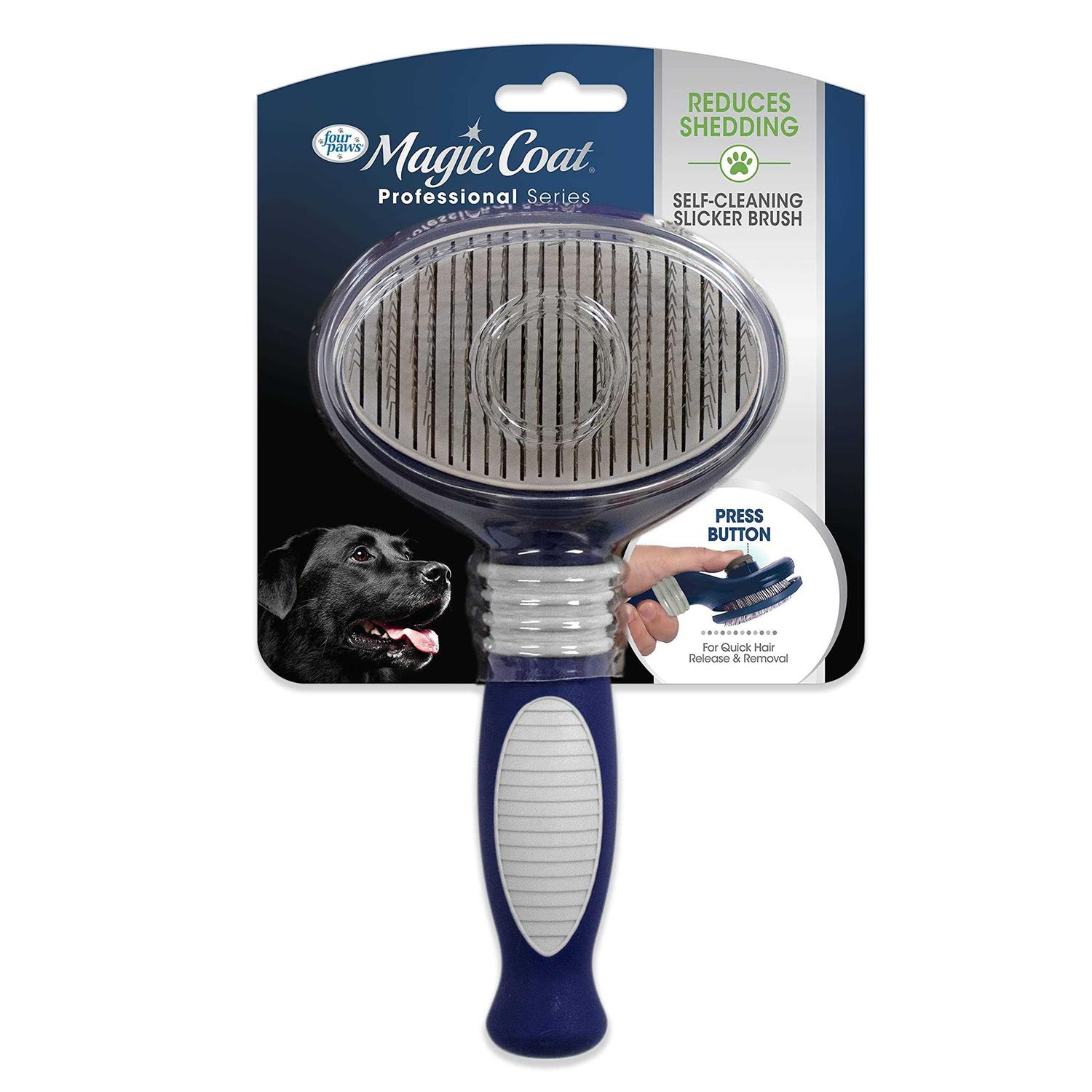 Four Paws Magic Coat Self Cleaning Slicker Brush