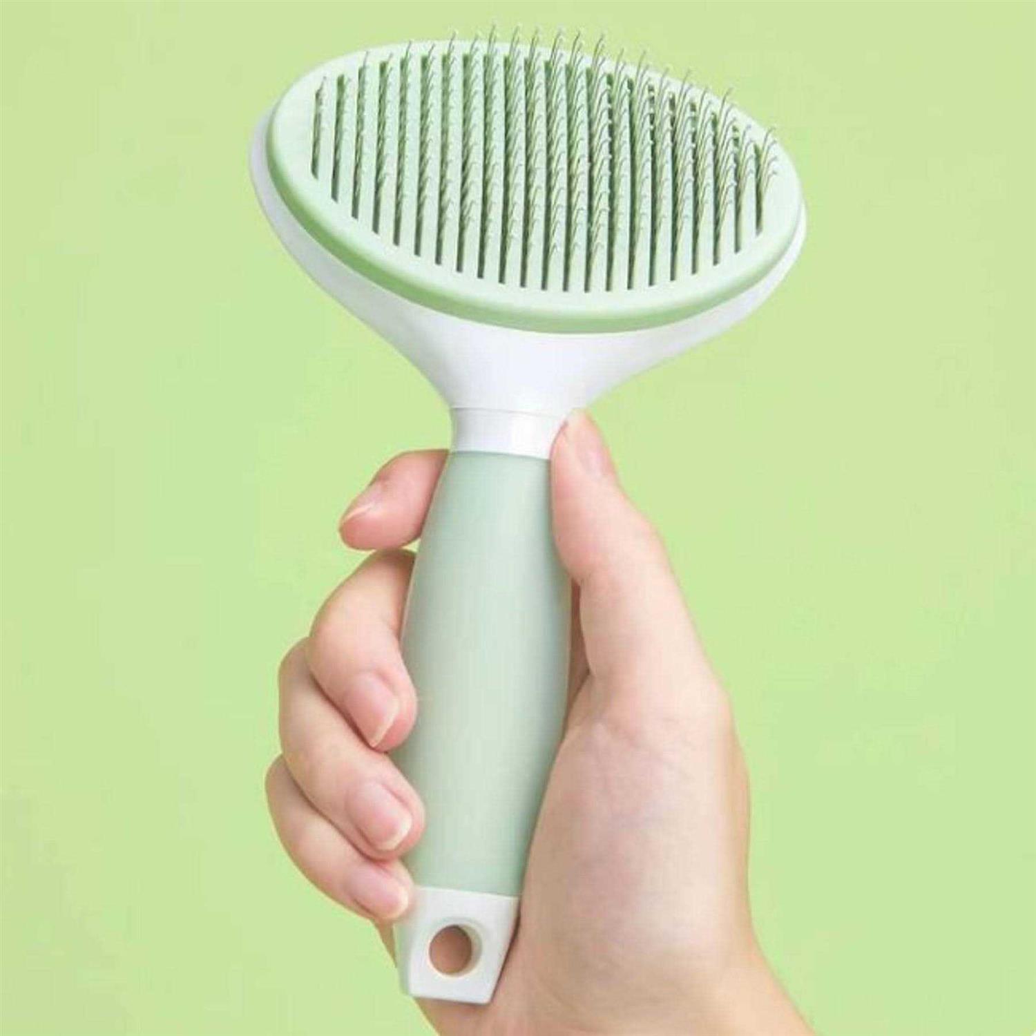 Michu Cream Pet Brush Gentle and Effective Grooming for Dogs and Cats