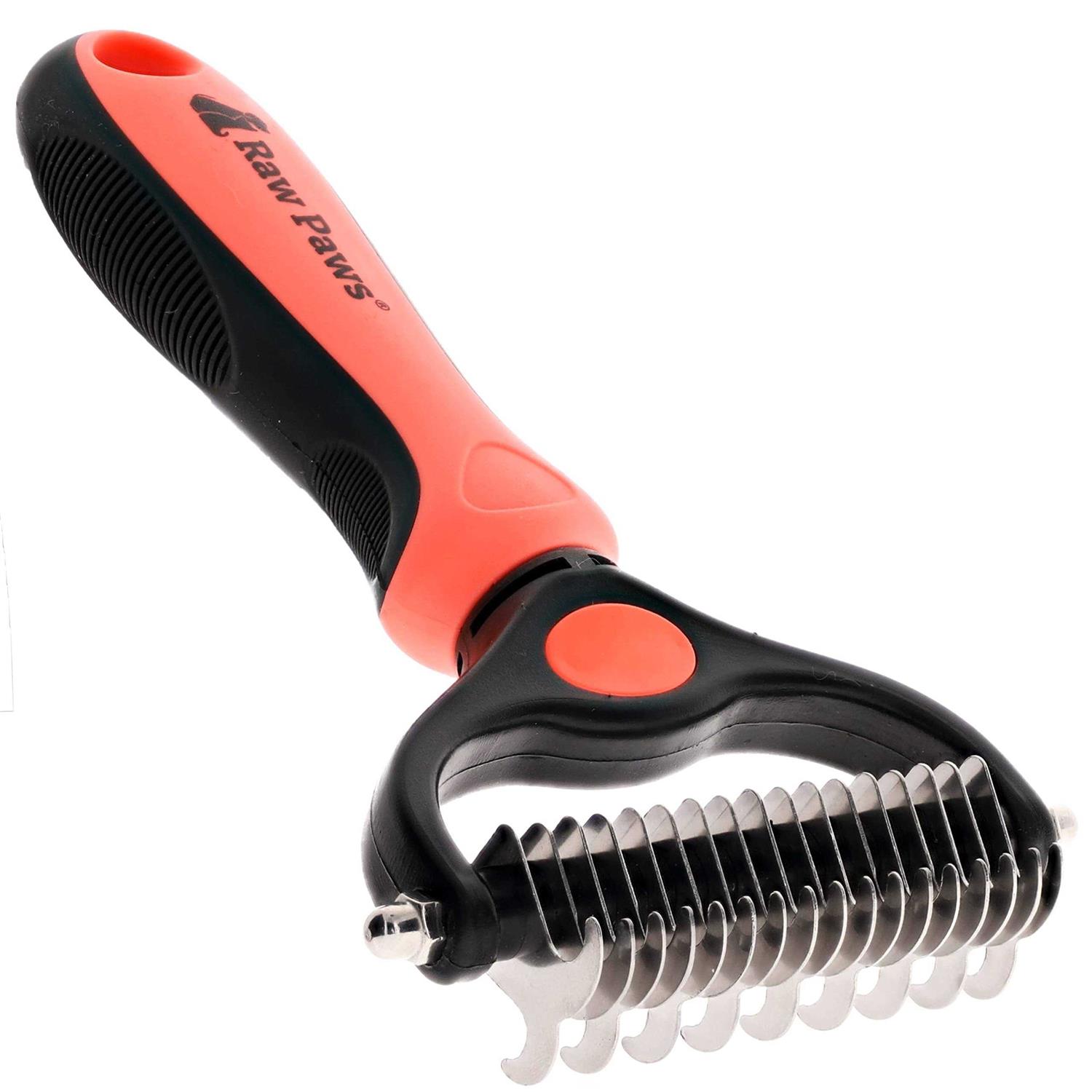 Raw Paws Undercoat Rake & Dematting Tool 1 ct 2-Side Undercoat Rake for Dogs & Cats