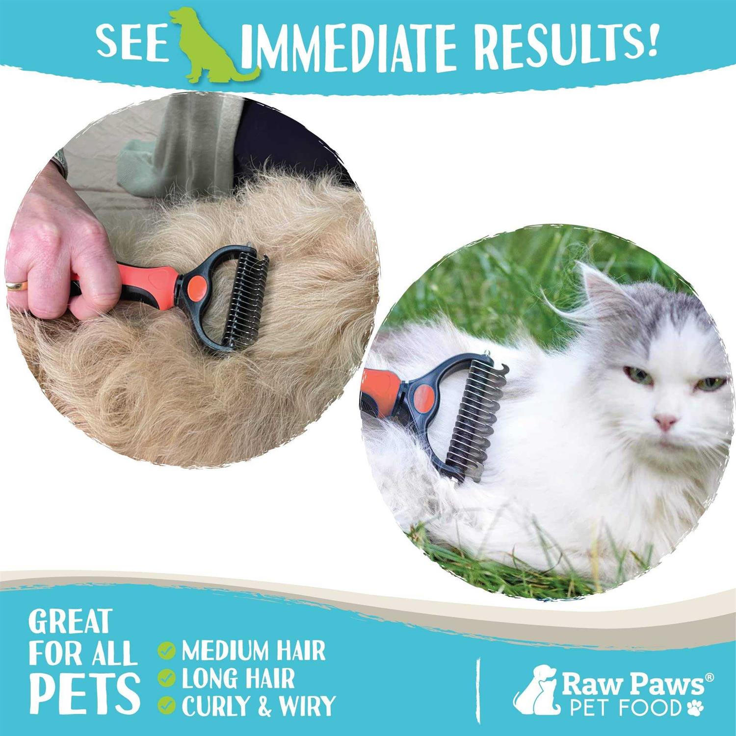 Alternative view of Raw Paws Undercoat Rake & Dematting Tool 1 ct 2-Side Undercoat Rake for Dogs & Cats