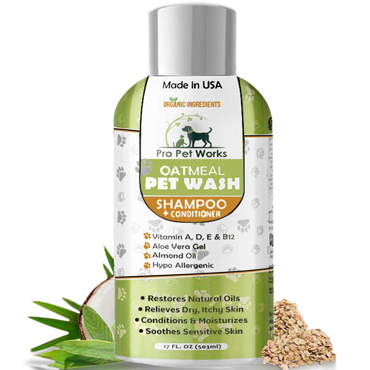 Organic 5 in 1 Oatmeal Dog Shampoo & Conditioner Defense Against Dandruff