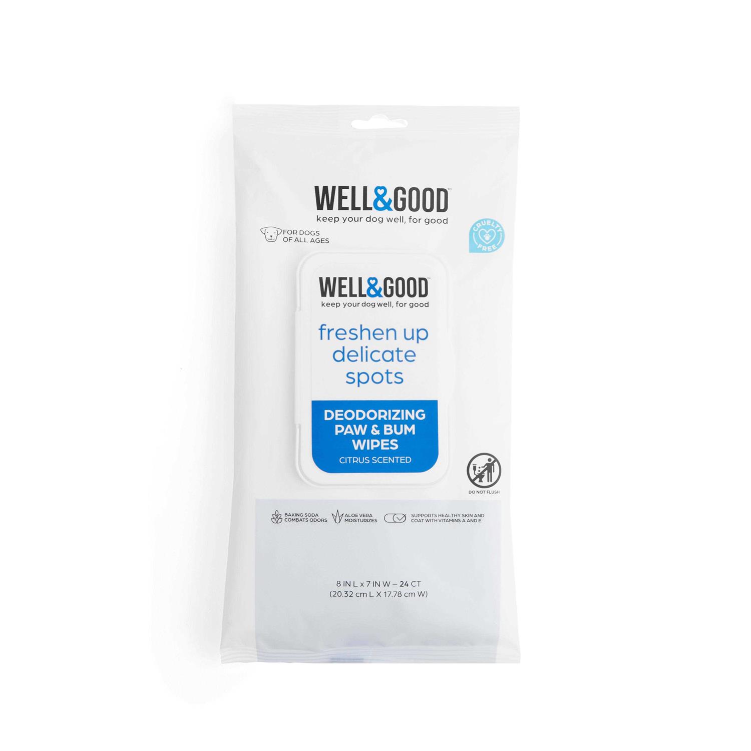 Well & Good Deodorizing Paw and Bum Wipes