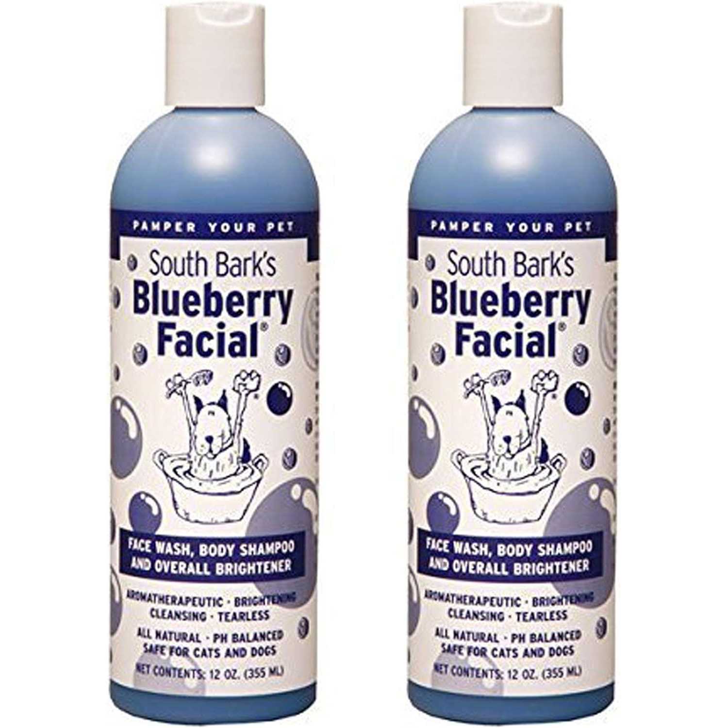 South Bark's Blueberry Facial Shampoo for Dogs & Cats 2 Pack
